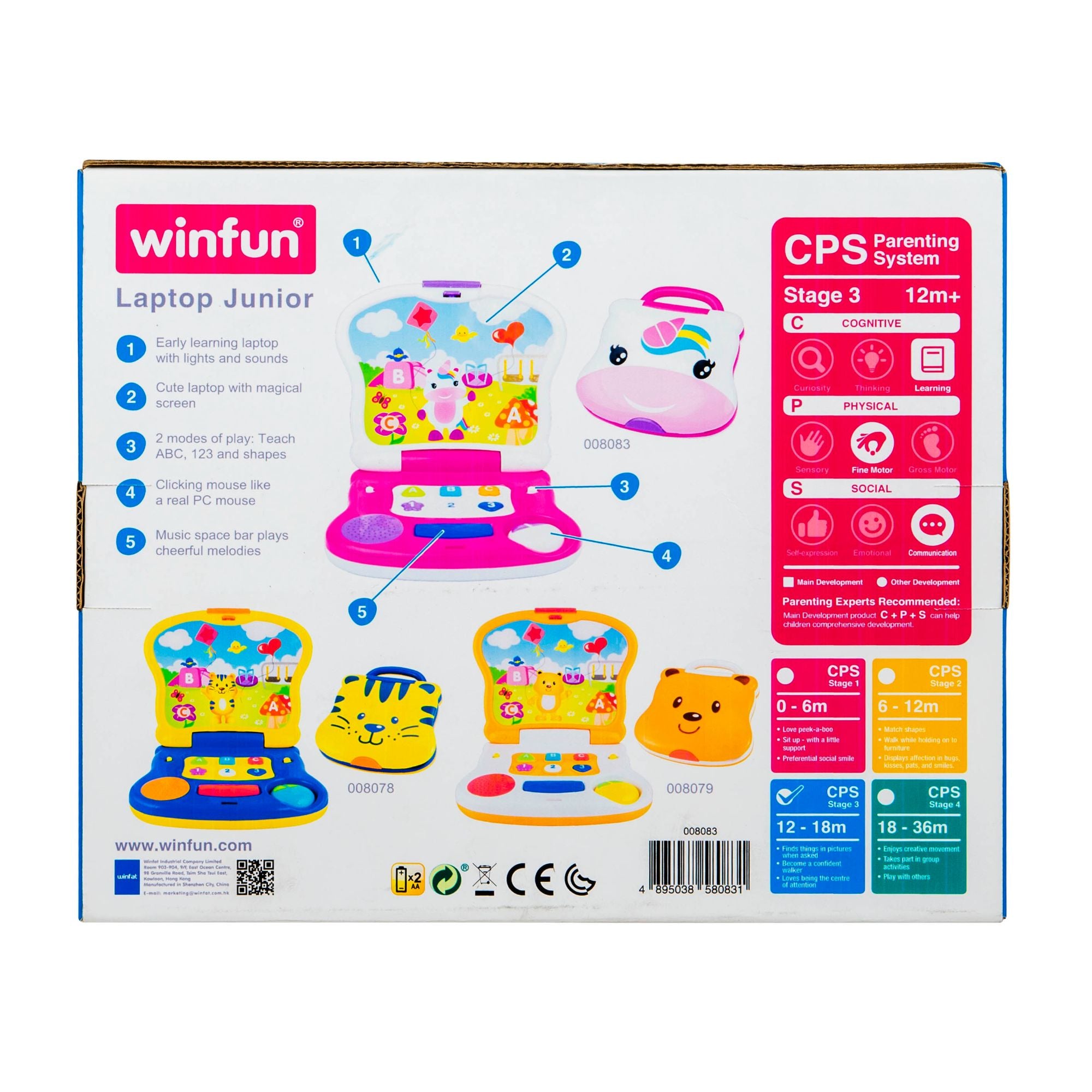 Hot Sale! Winfun Junior Unicorn-themed Learning Laptop for Early Education