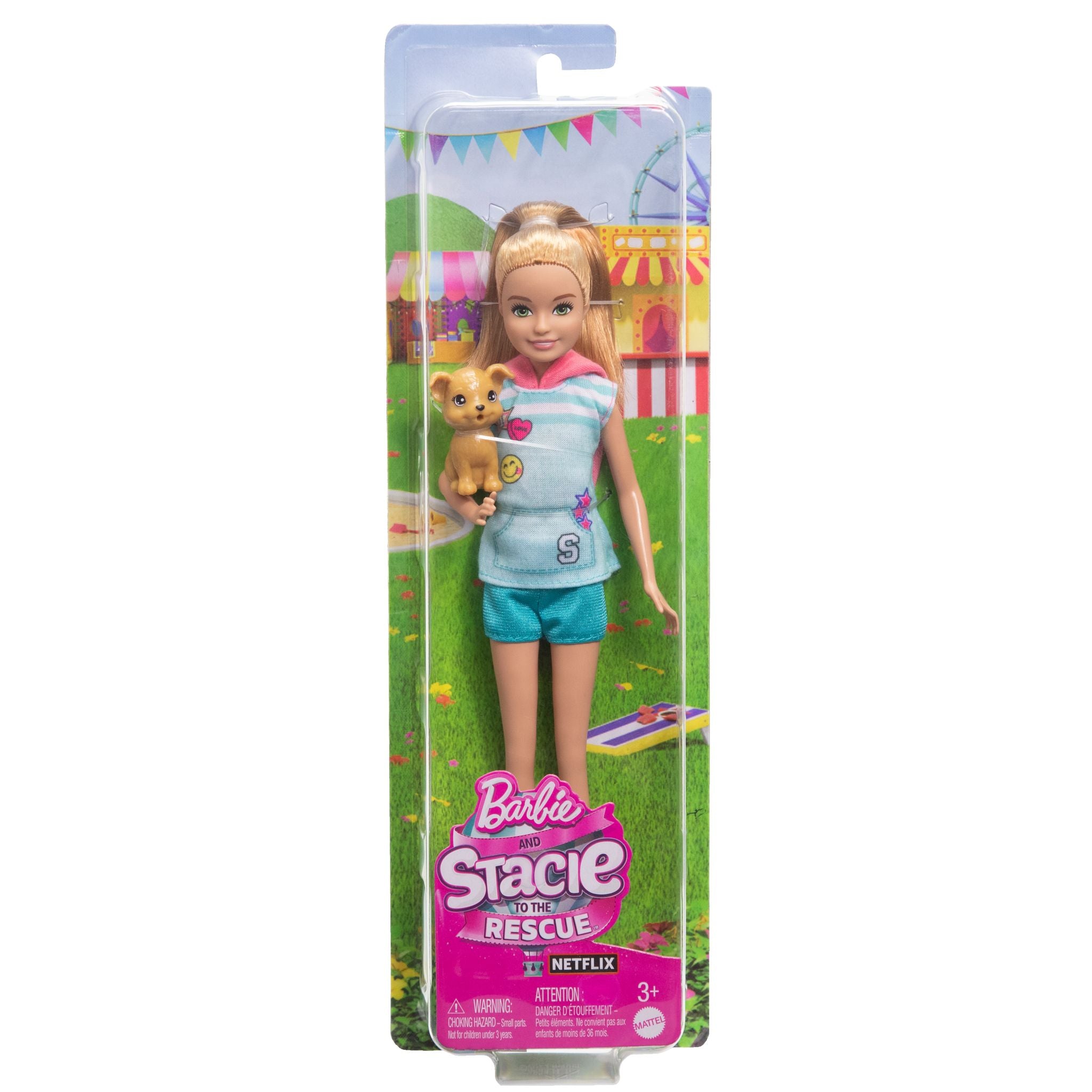 Hot! Barbie & Stacie Rescue Stacie Doll with Puppy