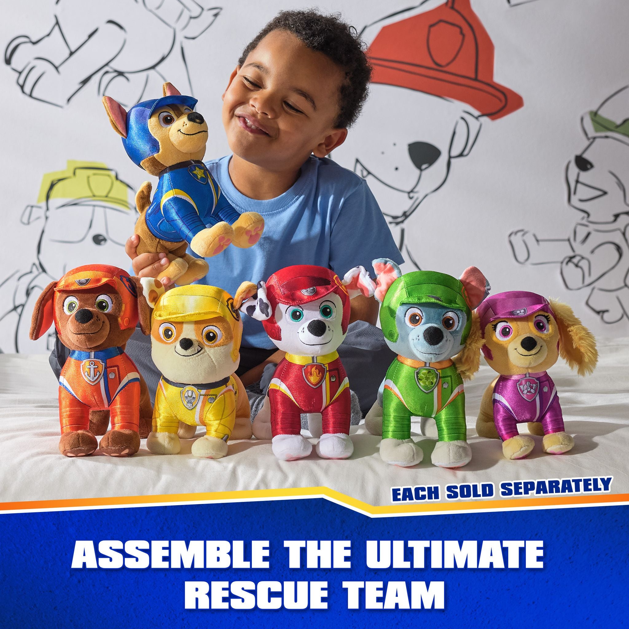 Hot Sale! 8-Inch PAW Patrol Rescue Wheels Plush Toy - Marshall for Kids