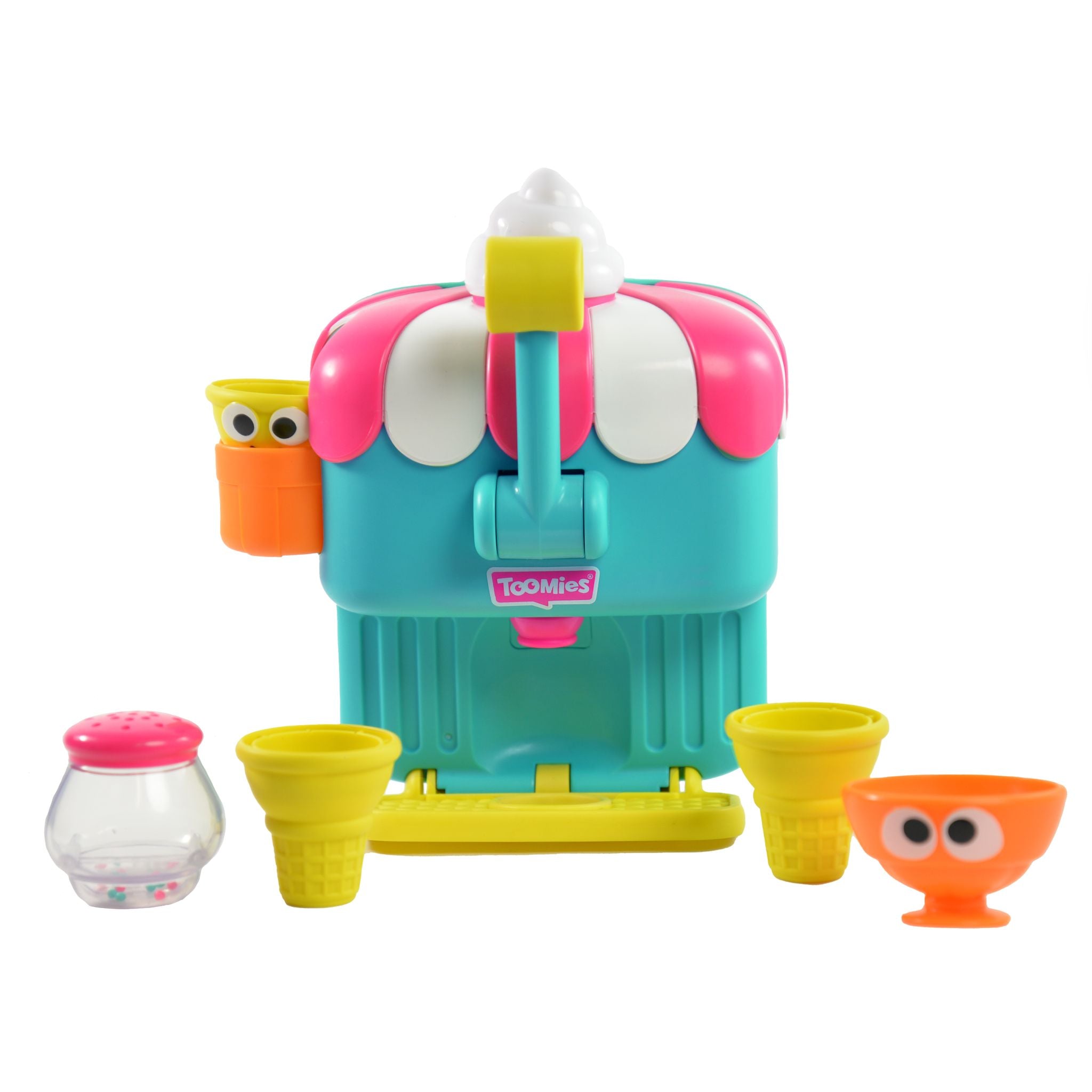 Deluxe TOMY Toomies Foam Cone Factory - Create Foamy Bubble Bath Ice Cream Cones for Kids