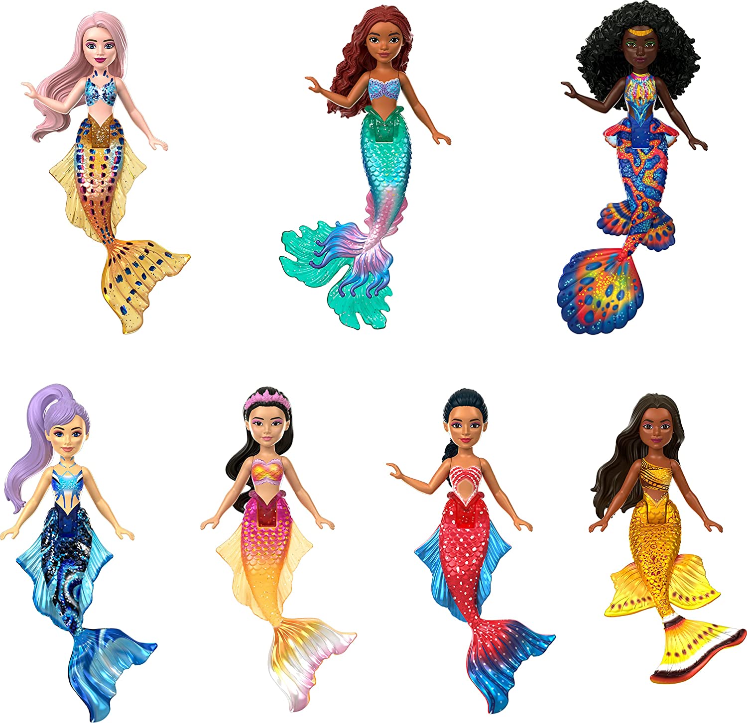 Hot! Disney The Little Mermaid Ariel & Sisters Playset