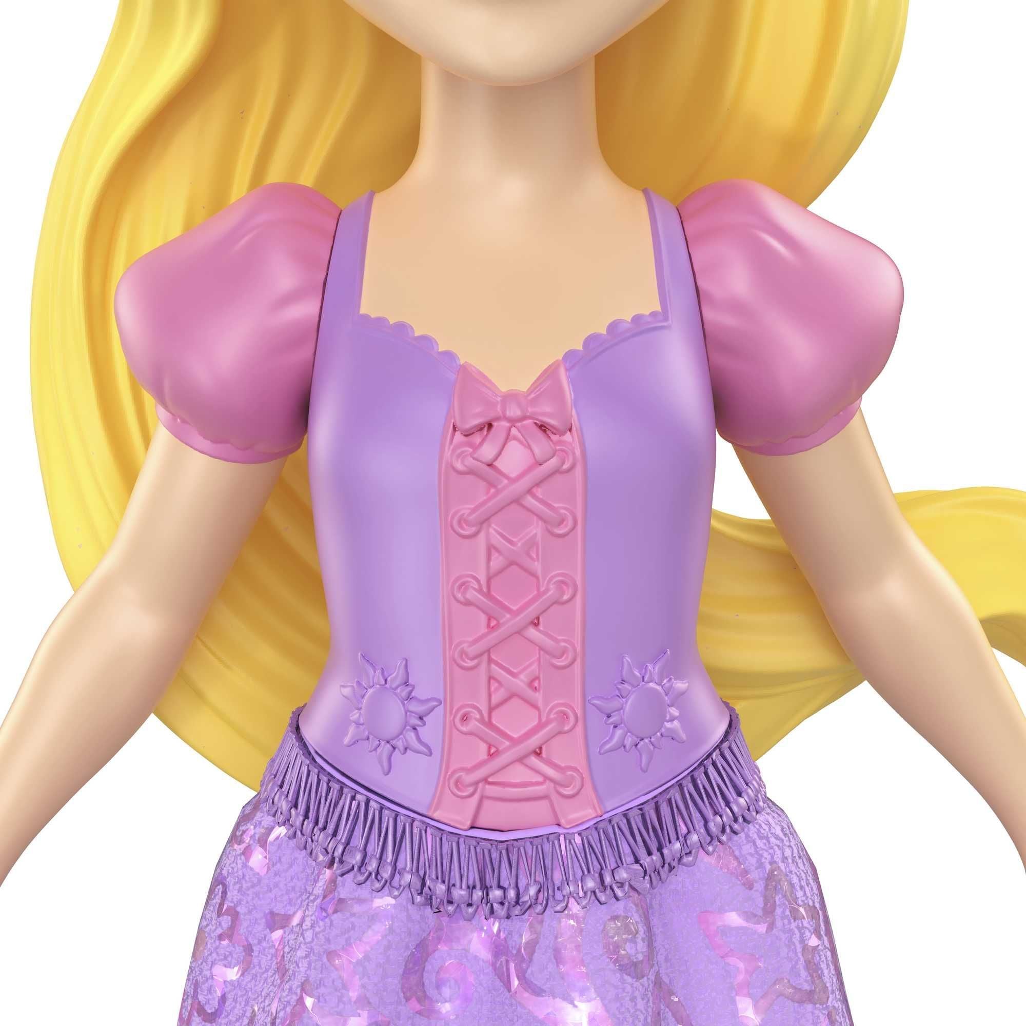 Small, Poseable Disney Princess Doll - Rapunzel with Metallic Details