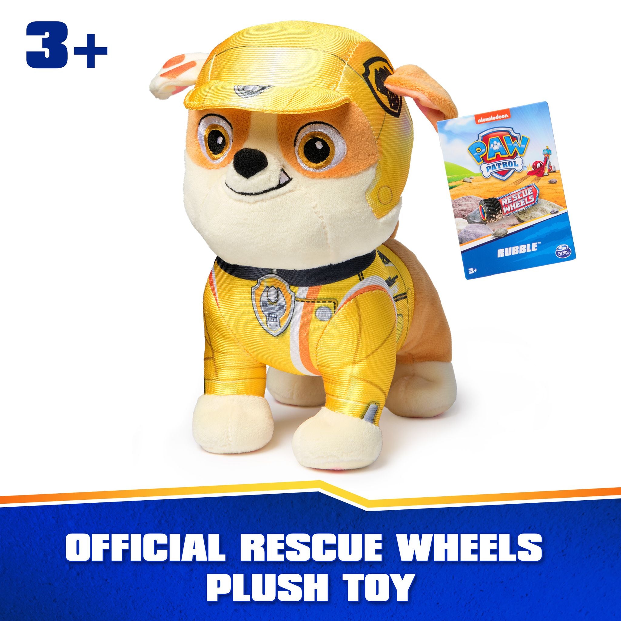 8-Inch PAW Patrol Rubble Rescue Wheels Plush Toy for Endless Adventures