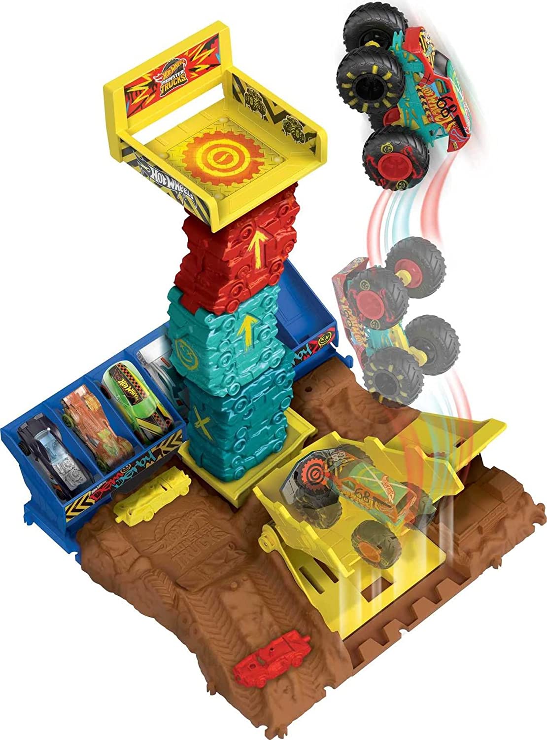 Hot Wheels Monster Truck Arena Smashers: Car Jump Challenge Playset - Epic Fun!