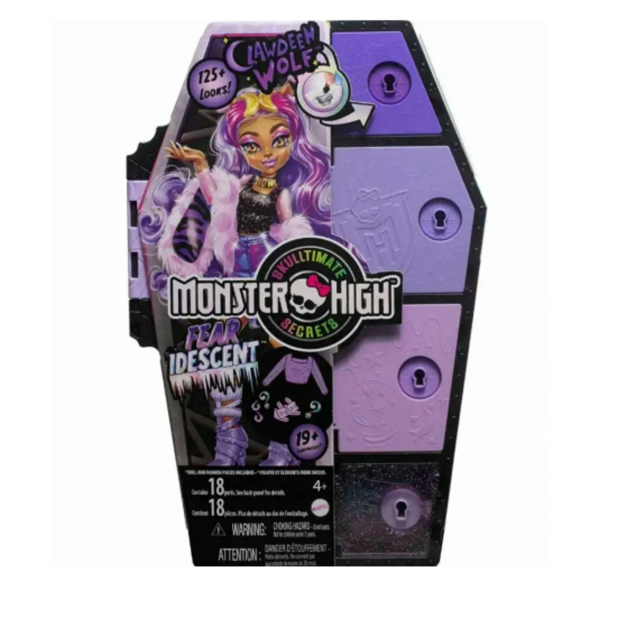 Monster High Skulltimate Secrets Series 2 Fearidescent Edition - Clawdeen Wolf Doll