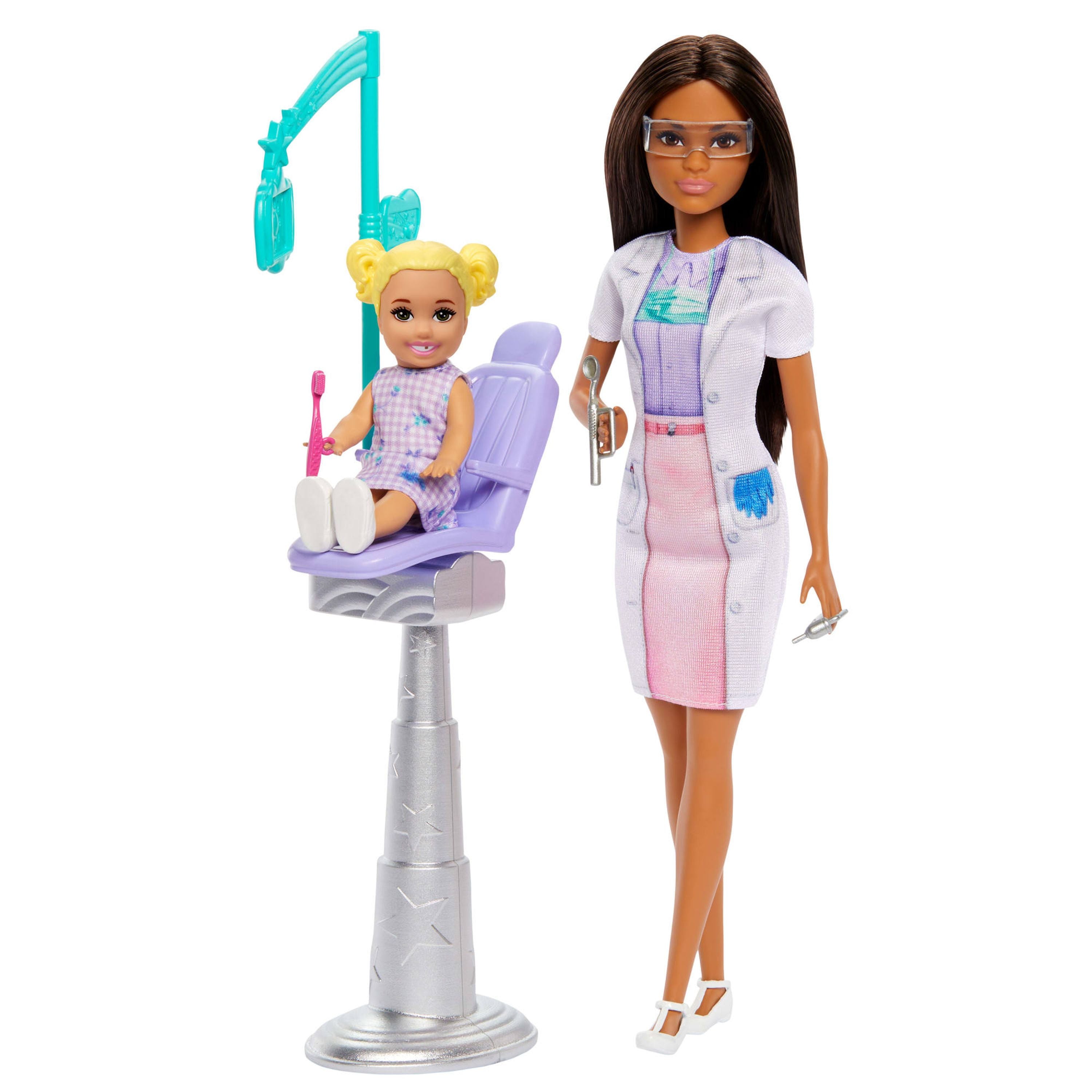 Barbie Dentist Brunette Doll Playset: Explore Career Roles