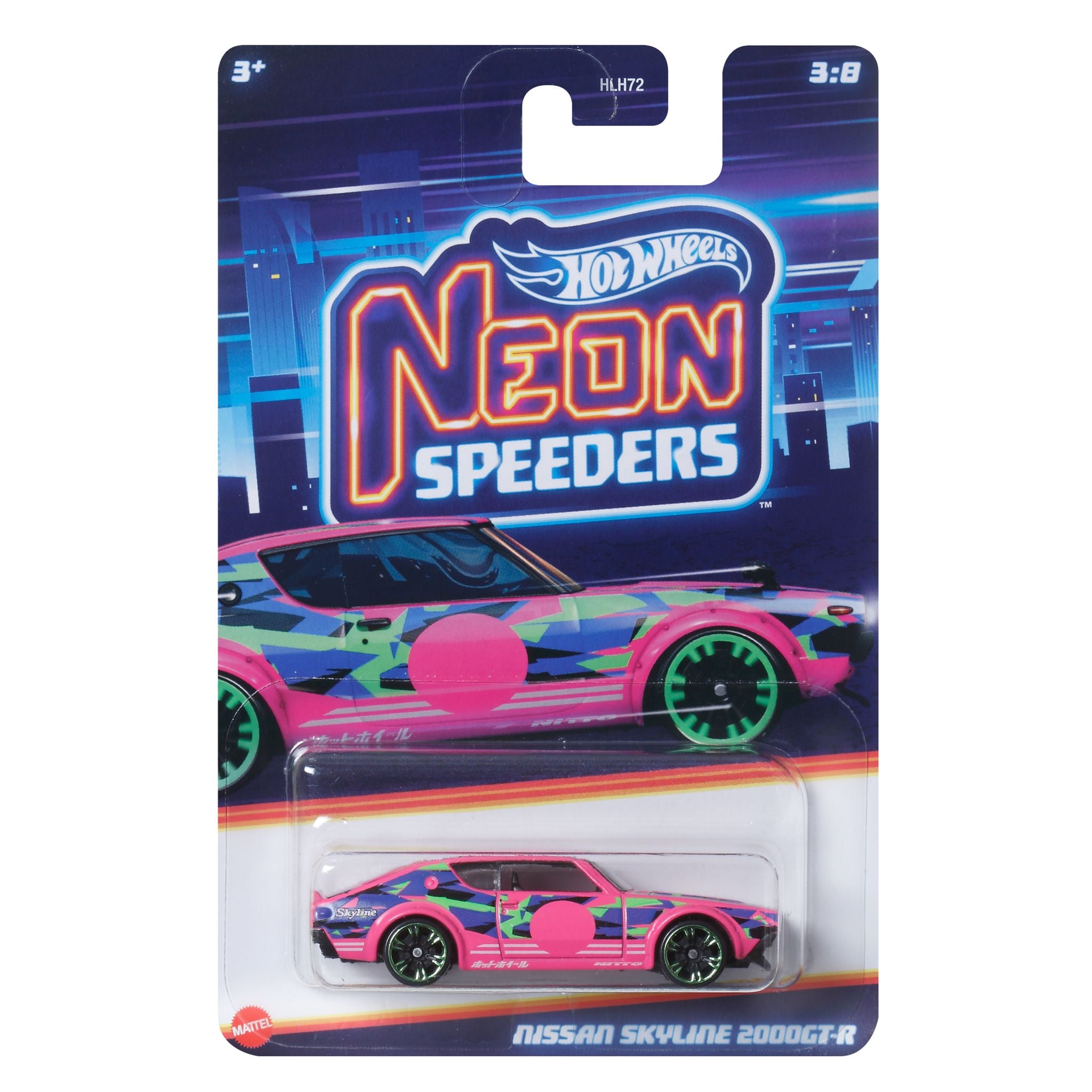 Hot Wheels Assorted Neon Speeders Die - Cast Cars, Ideal for Kids and Collectors