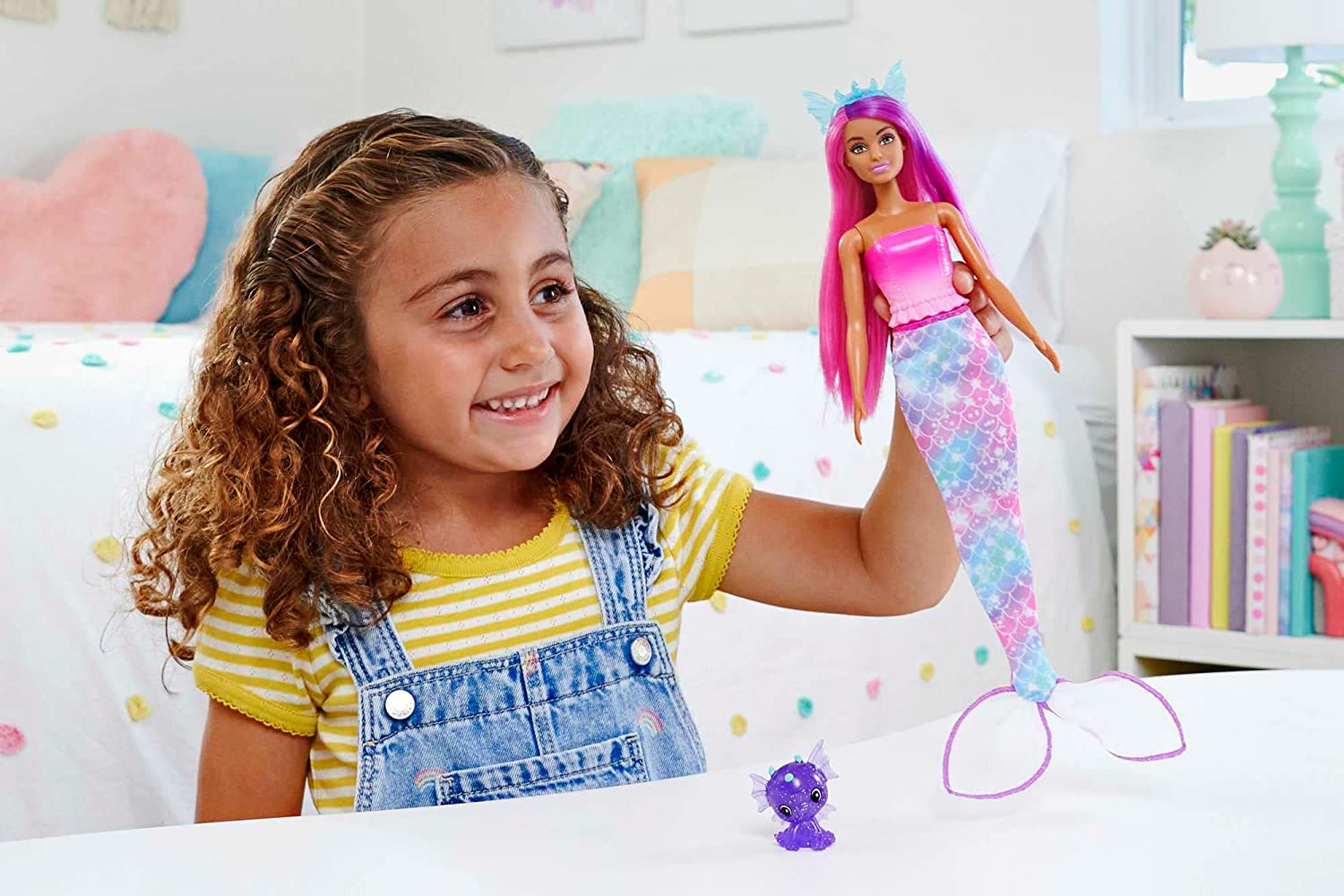 Hot! Barbie Fairytale Dress-Up Doll with Mermaid Tail & Skirts