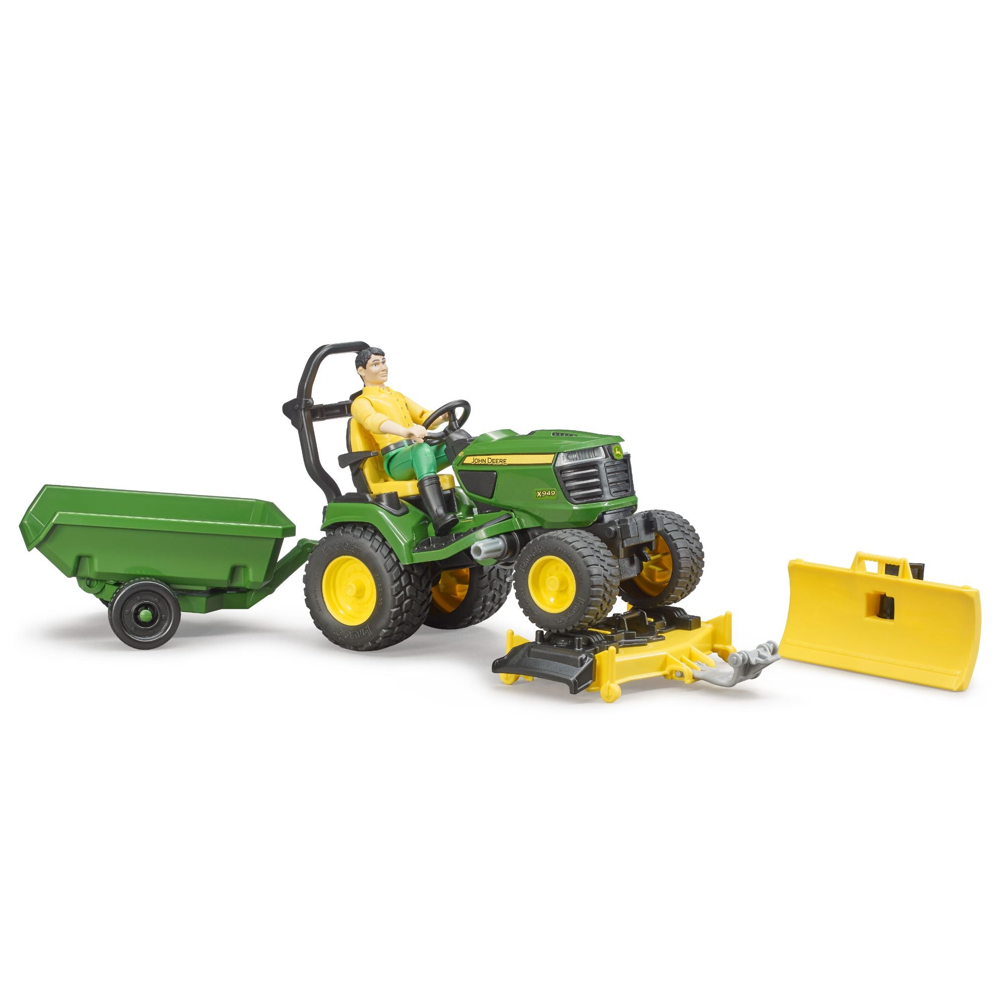 John Deere High - performance Lawn Tractor Set with Trailer and Gardener