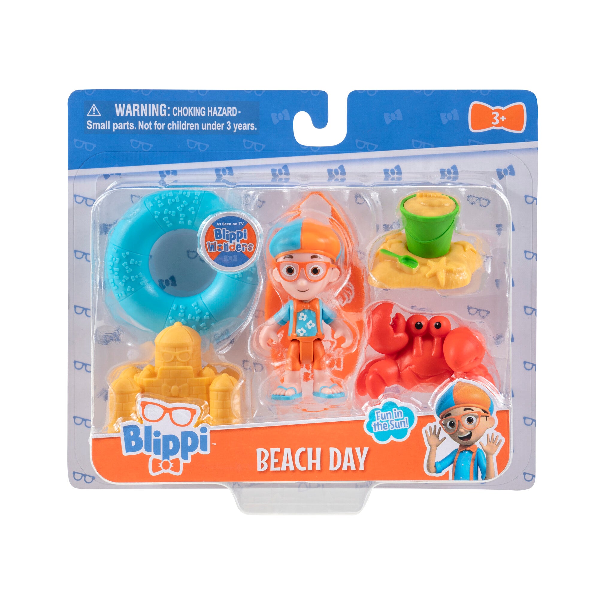 Hot! Blippi Adventures Beach Day Toy Multipack