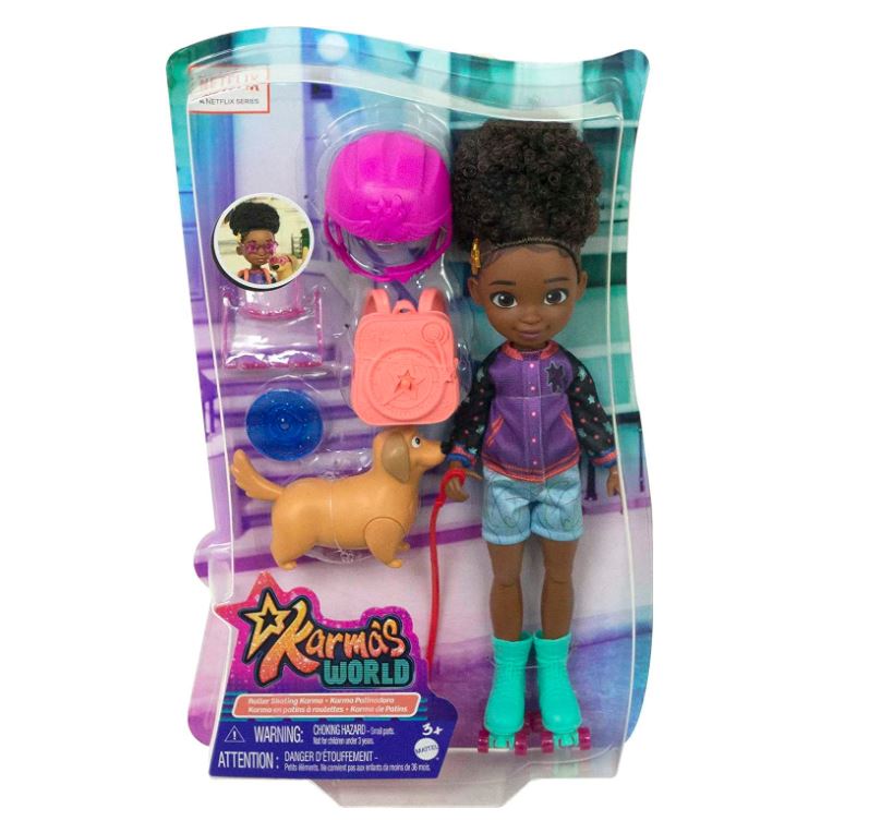 Hot Deal! Karma's World Roller Skating Set with Karma Doll and Major Pup Toy