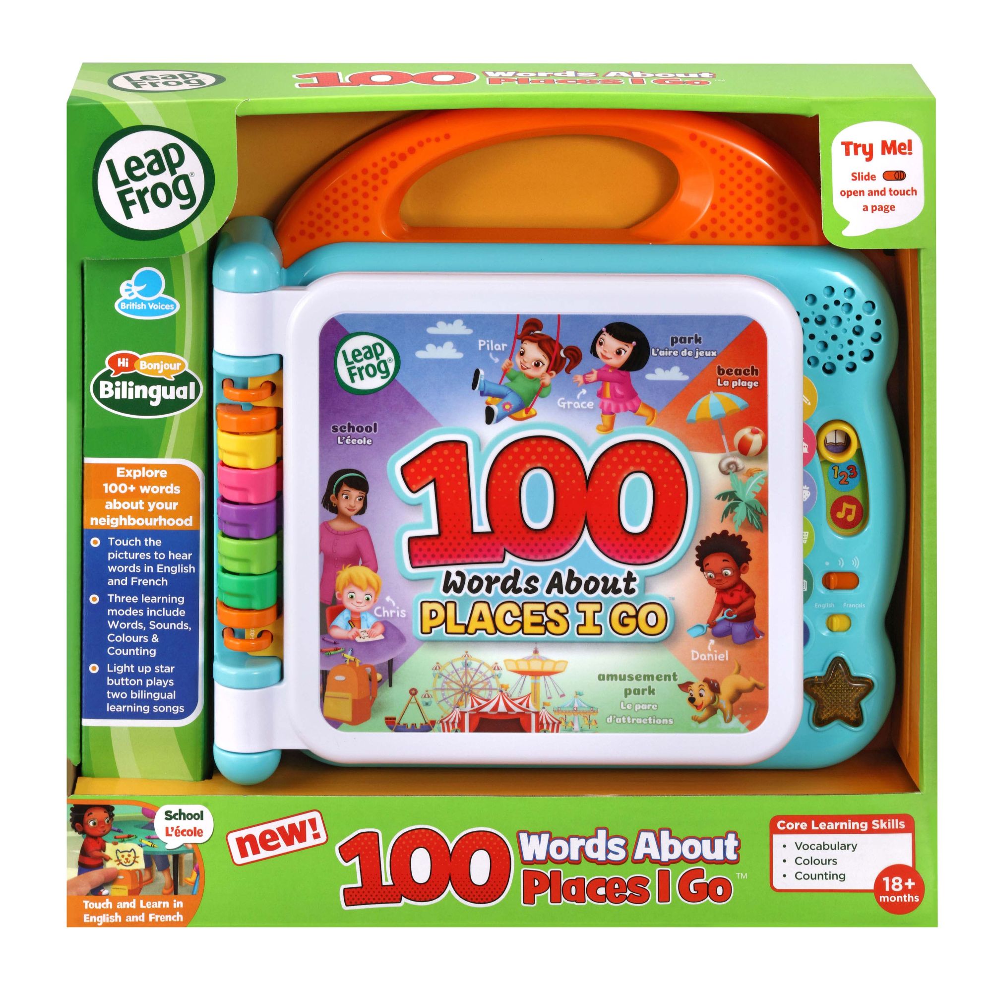 LeapFrog Bilingual Learning Book: 100 Words for Kids about Places They Go