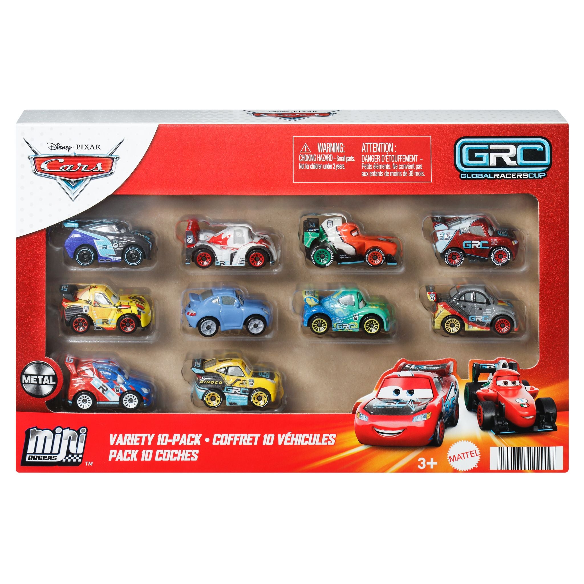 Disney Pixar Cars 10-Pack Set of Mini Die-Cast Racers