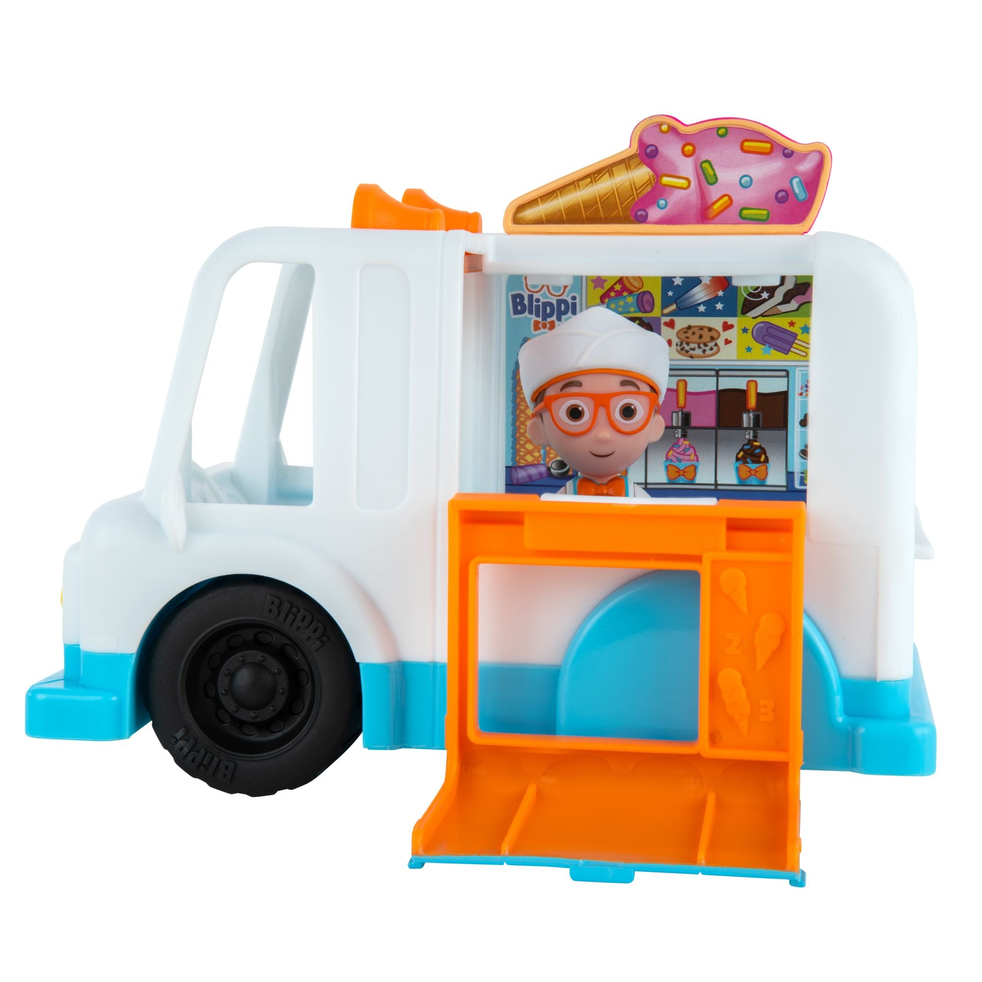 Animated Blippi Ice Cream Truck Toy Vehicle for Fun Play