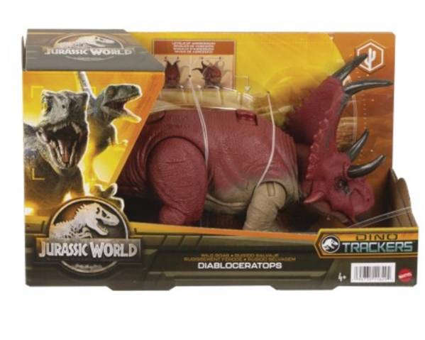 Hot! Jurassic World Wild Roar Diabloceratops Dino Figure