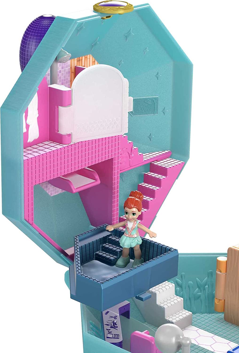 Hot Sale! Polly Pocket Big Pocket World Spa Compact with Pampering Perfume Feature