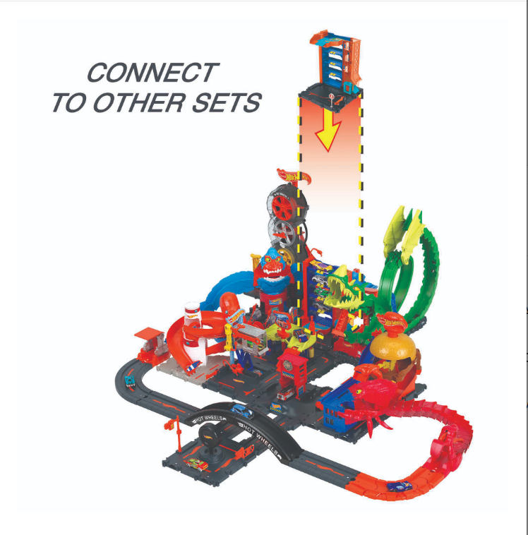 Hot Wheels City Downtown Ice Cream Swirl Exciting Playset for Kids