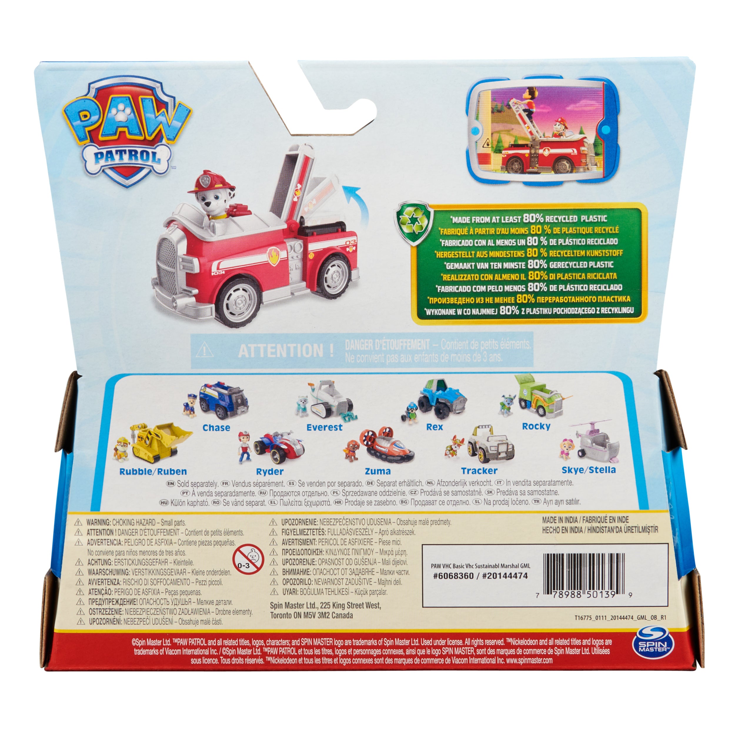 Hot Sale! PAW Patrol Marshall's Fire Engine Toy for Kids Aged 3+