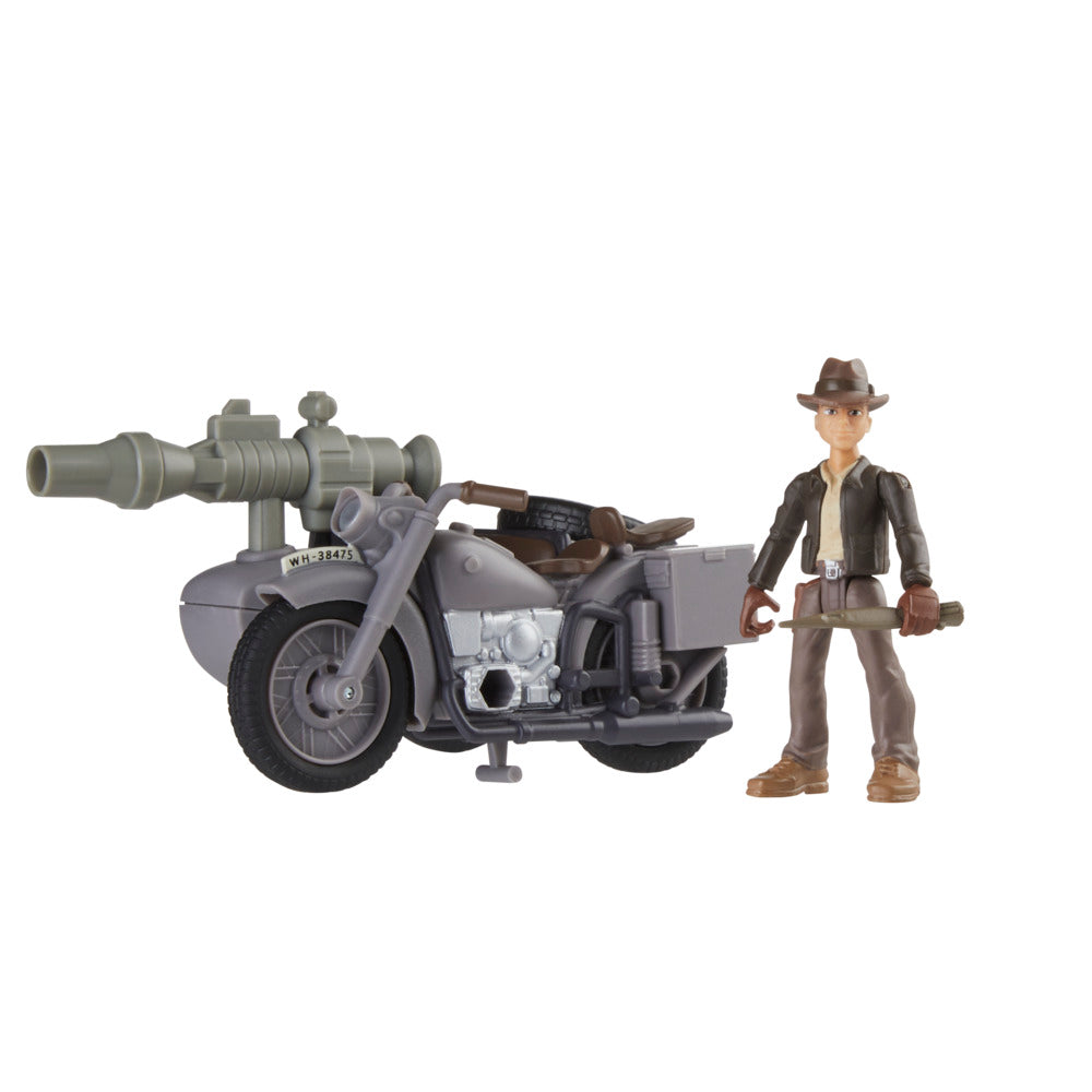 Indiana Jones 2.5 - inch Action Figure with Motorcycle and Sidecar Set