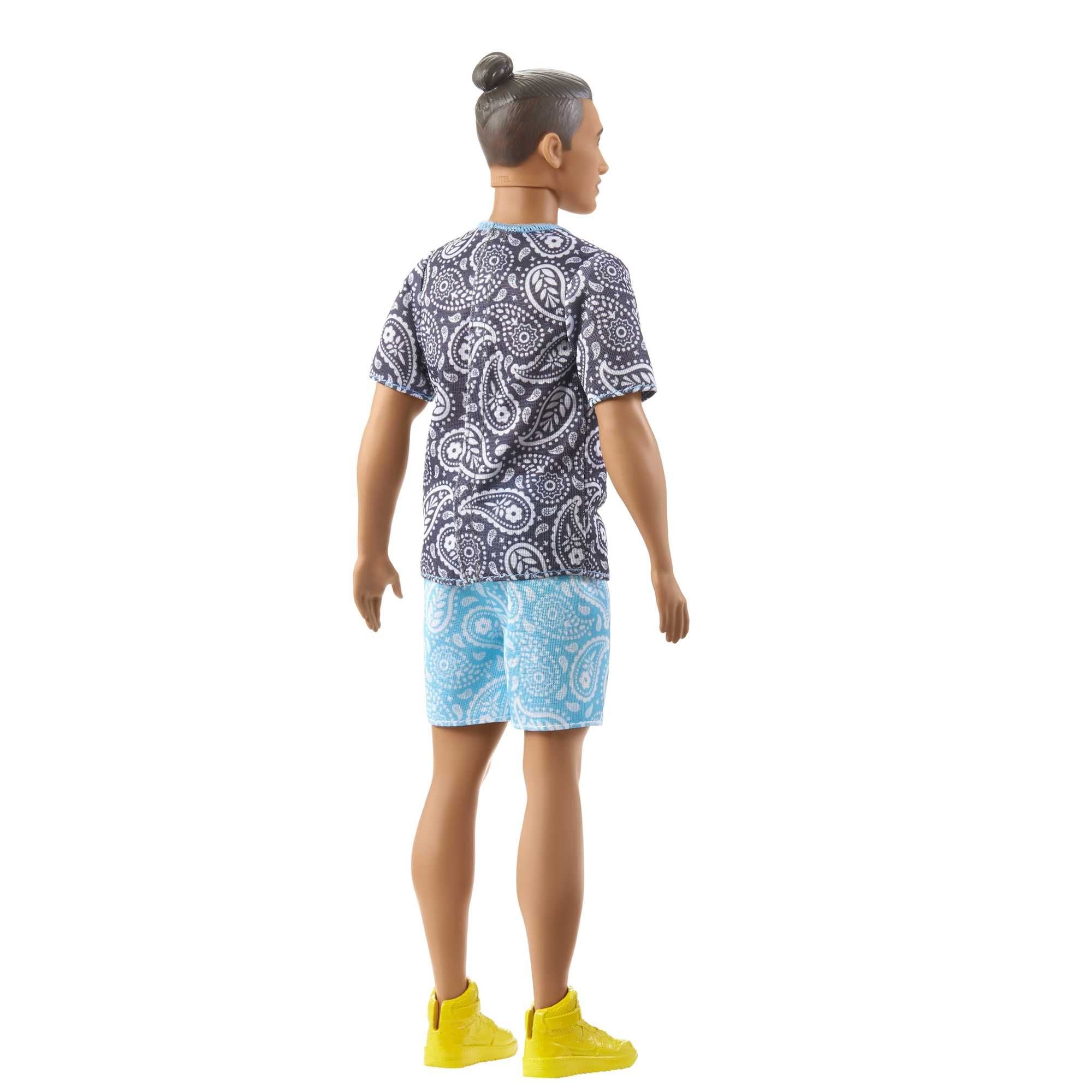 Hot Sale! Barbie Fashionista Ken Doll in Stylish 204 Paisley Outfit