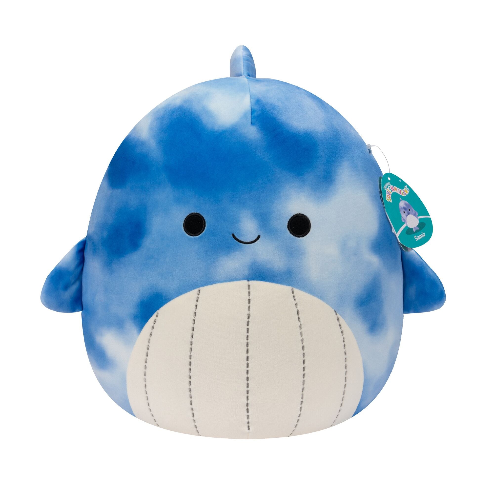 14-Inch Tie-Dye Blue Whale Squishmallows - Samir S16, Hot Plush Toy!