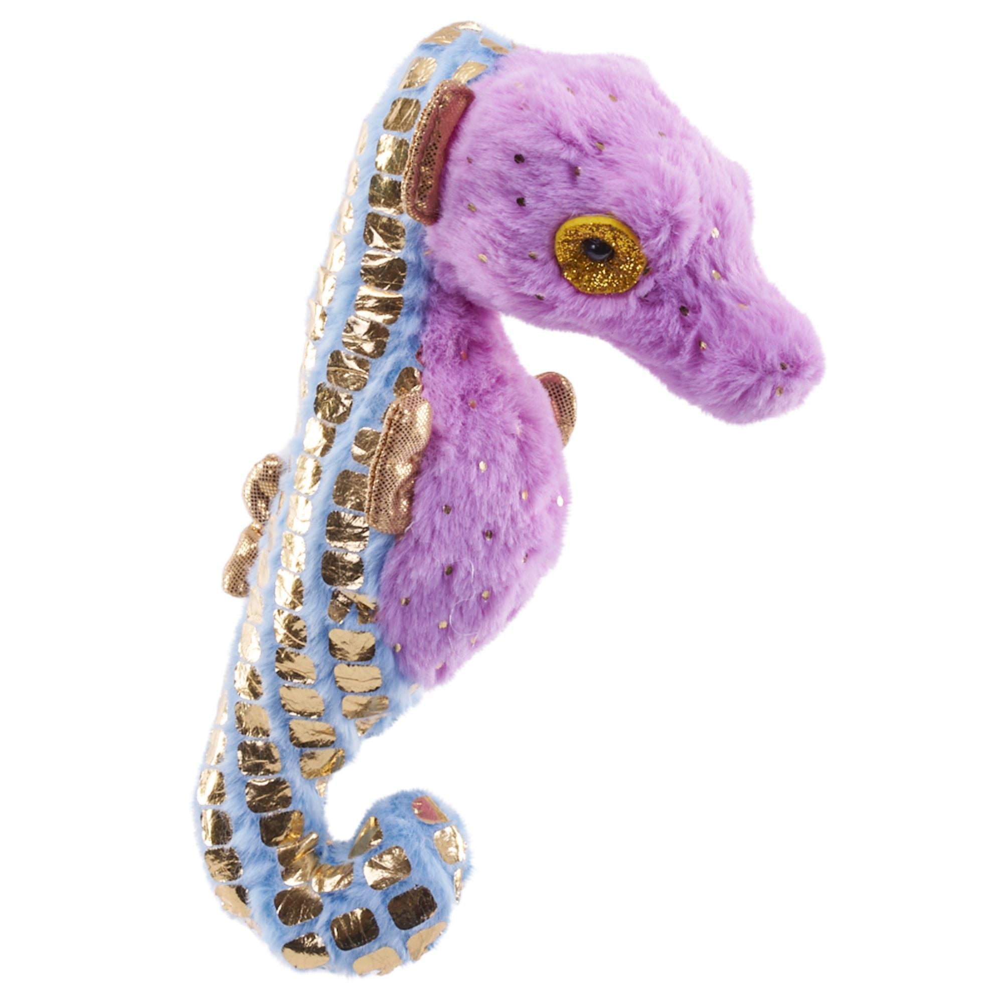 Wild Republic 7-Inch Purple Foilkins Jr Seahorse Plush Toy