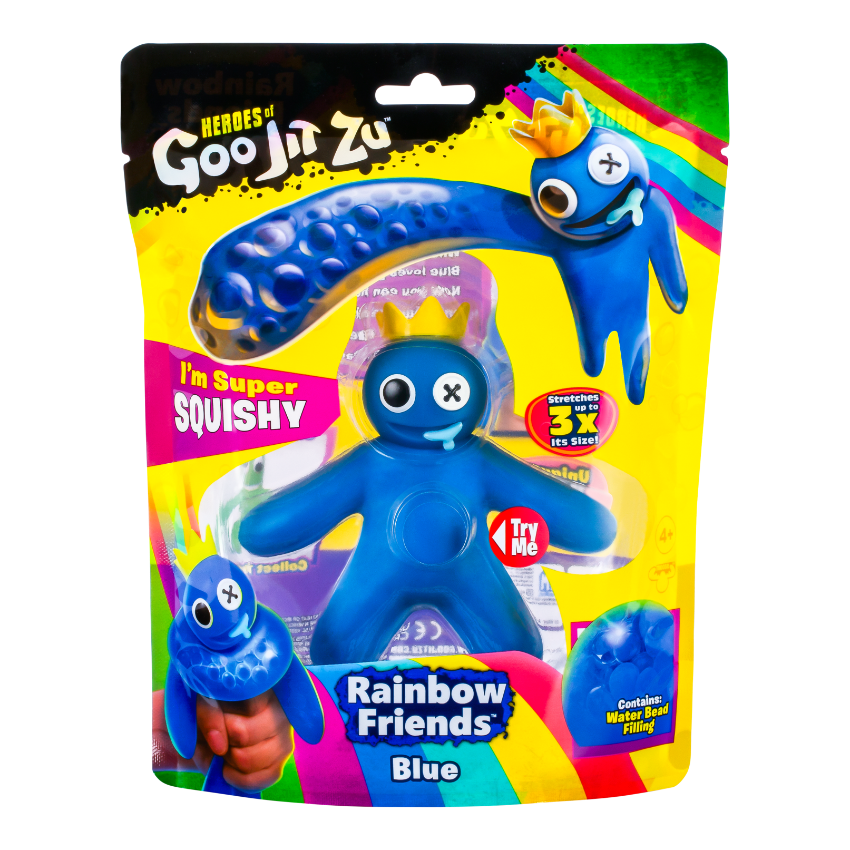 Exclusive Heroes Of Goo Jit Zu Rainbow Friends Hero Pack Featuring Super Squishy Blue Figure