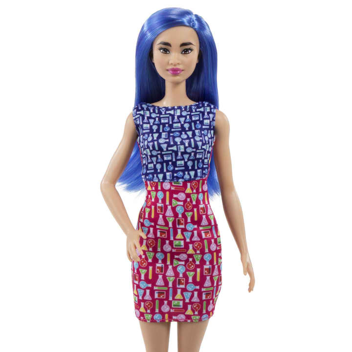 Hot Deal! Barbie Doll for Career - Colorful Blue - Haired Scientist