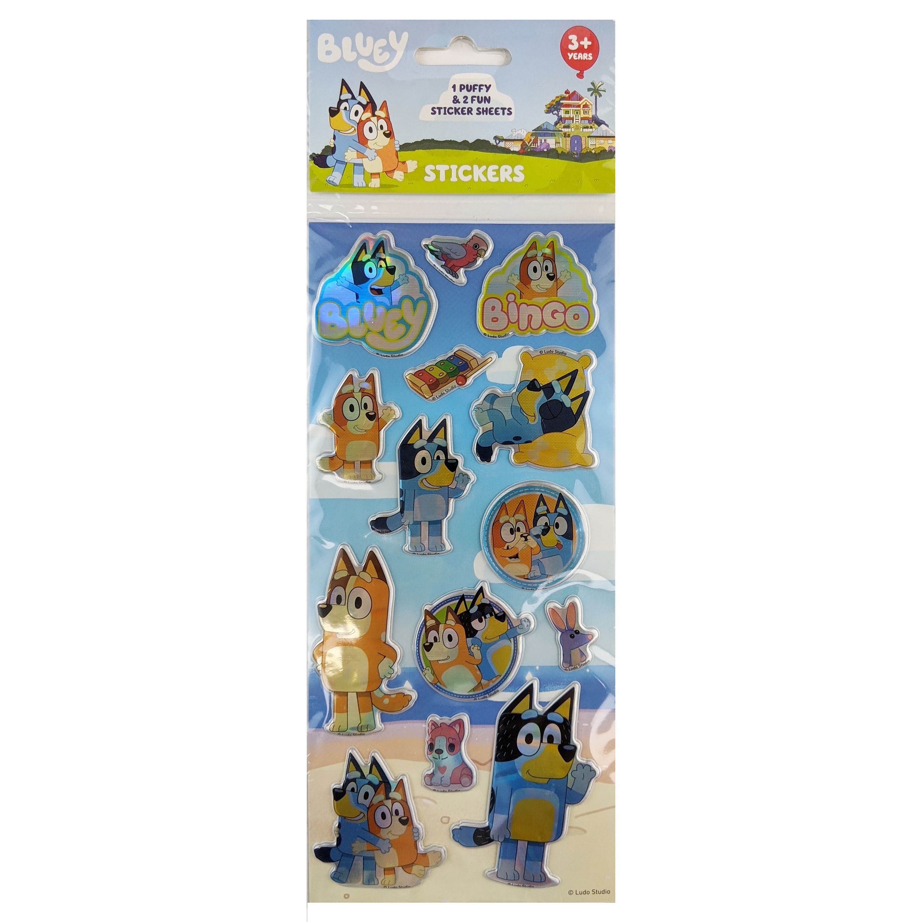 Hot Deal: 3-Pack Bluey Puffy Stickers