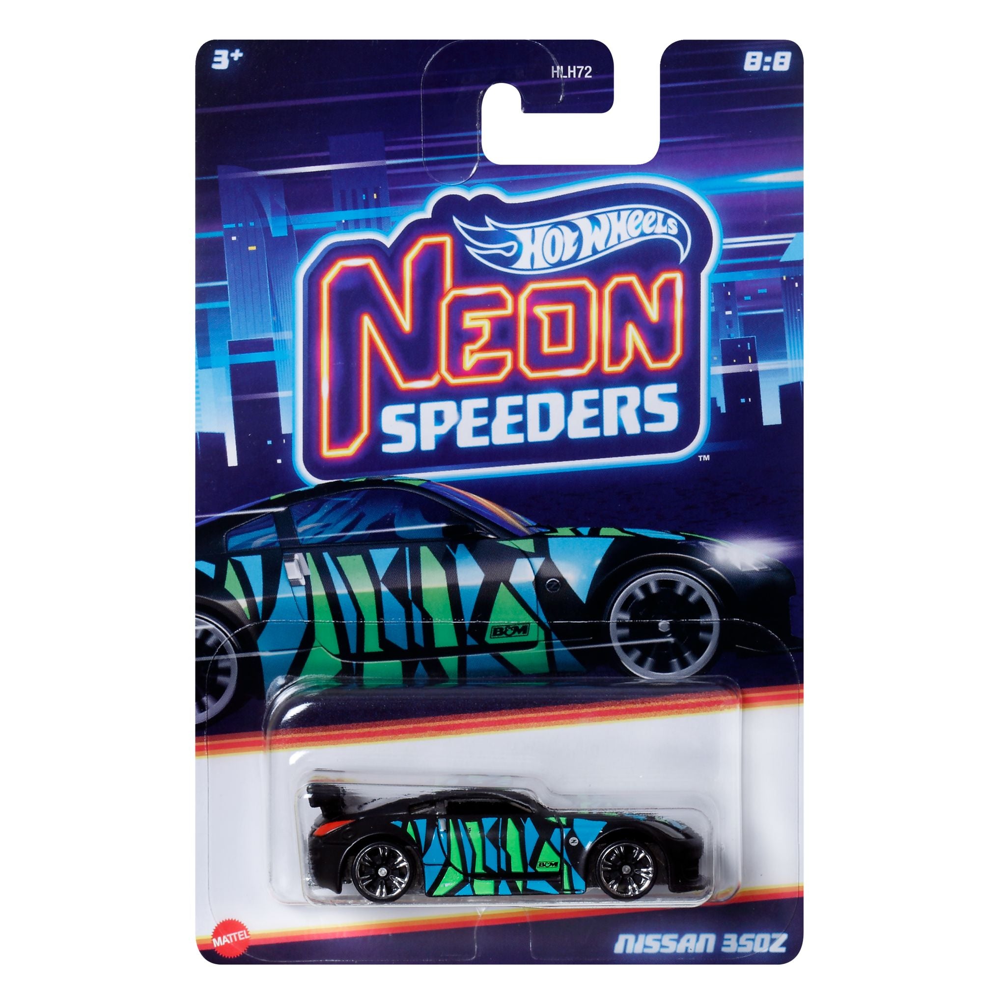 Hot Wheels Assorted Neon Speeders Die - Cast Cars, Ideal for Kids and Collectors