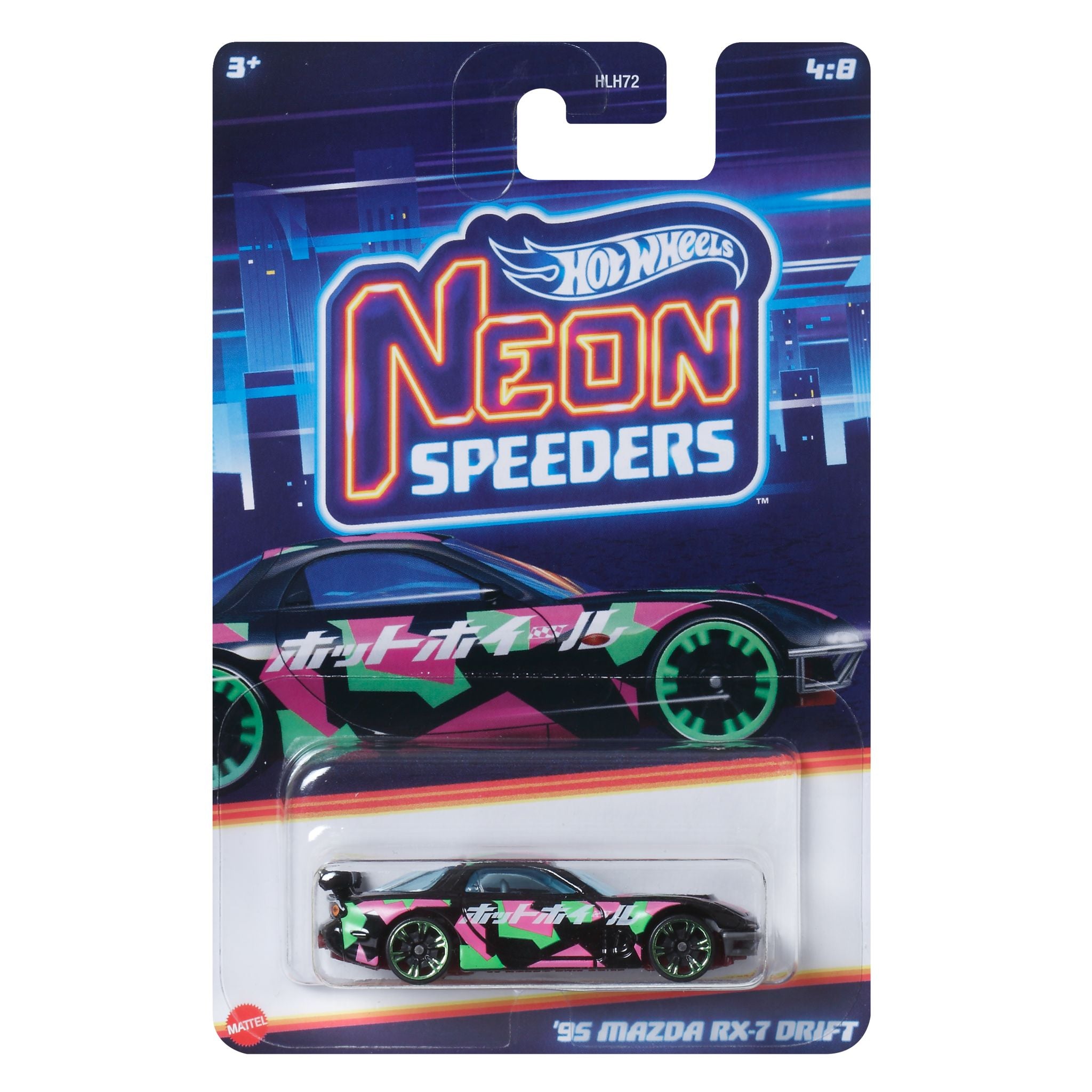 Hot Wheels Assorted Neon Speeders Die - Cast Cars, Ideal for Kids and Collectors