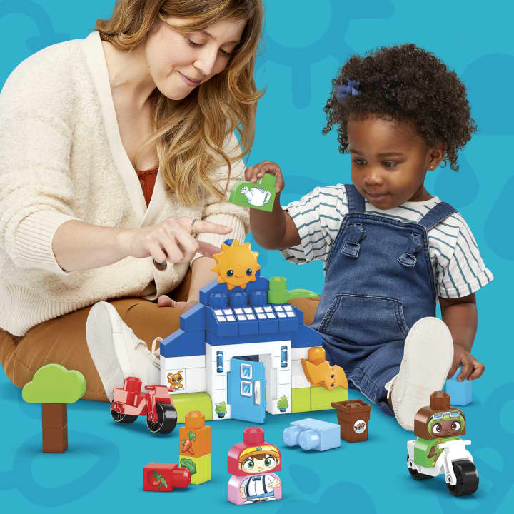 Hot Deal! MEGA Bloks Green Town Building Toy - Build And Learn Eco House for Toddlers