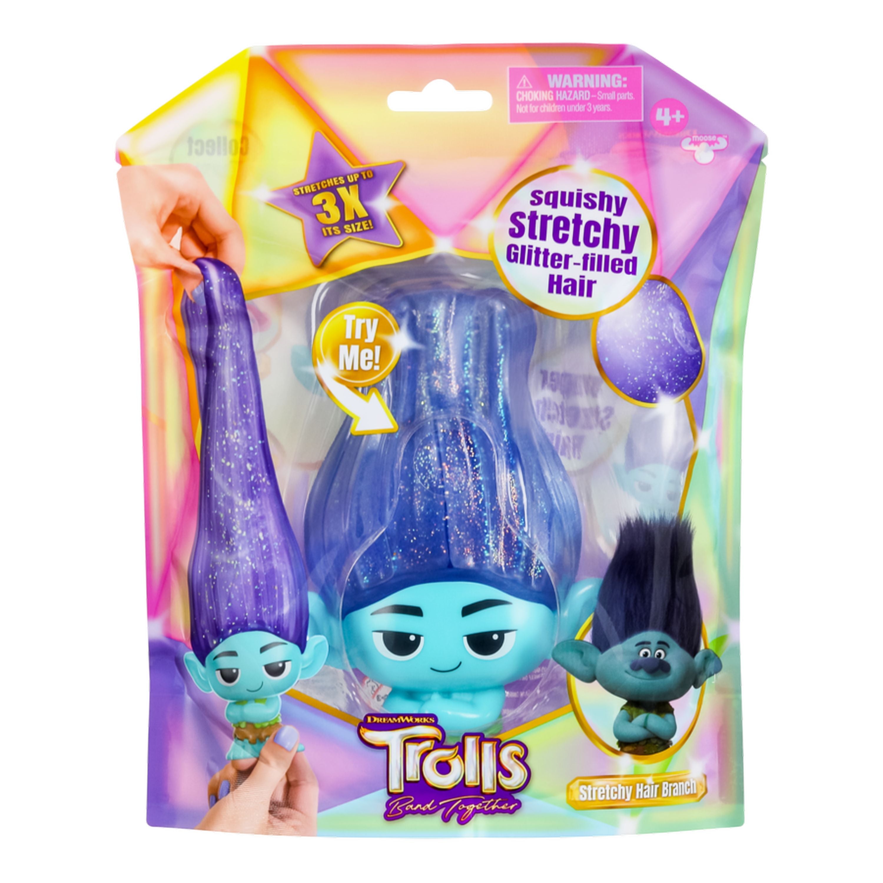 Hot Deal! DreamWorks Trolls Band Together Super Squishy Stretchy Hair Branch Doll Set