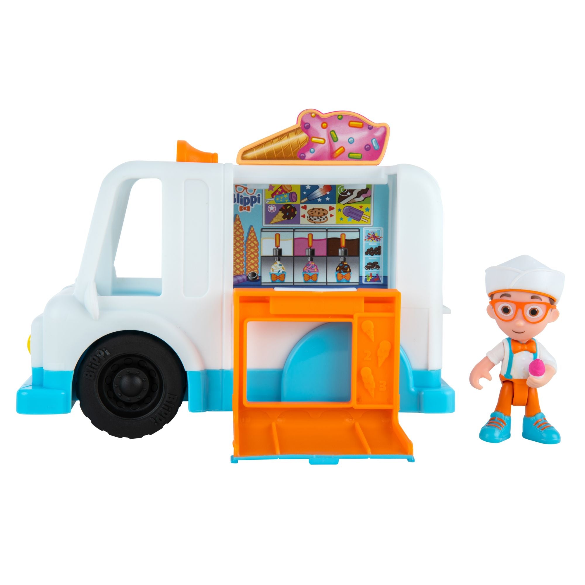 Animated Blippi Ice Cream Truck Toy Vehicle for Fun Play