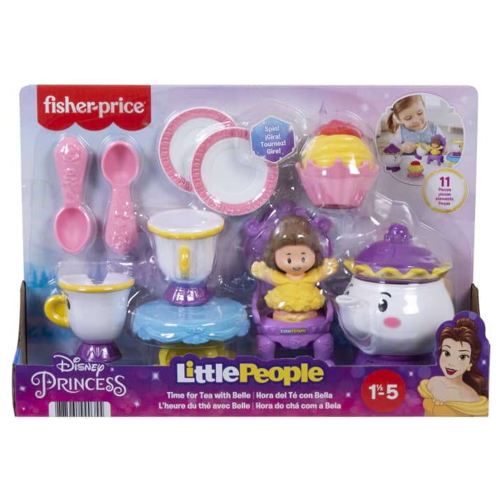 Fisher-Price Little People Playset: Disney Princess Belle's Magical Tea Party - Ideal for Toddlers