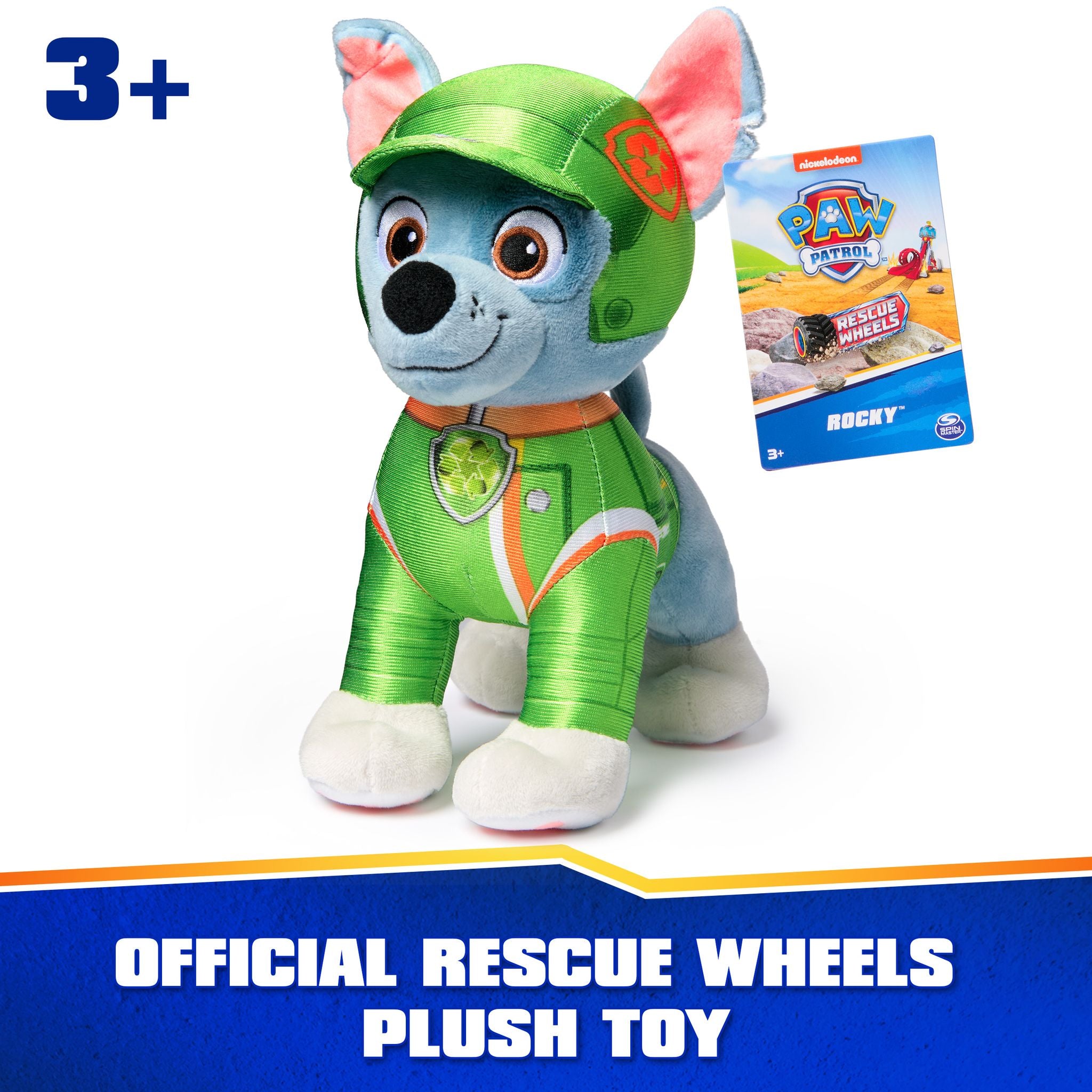 Hot Sale! 8-Inch PAW Patrol Rescue Wheels Plush - Rocky, Ideal Toy for Kids