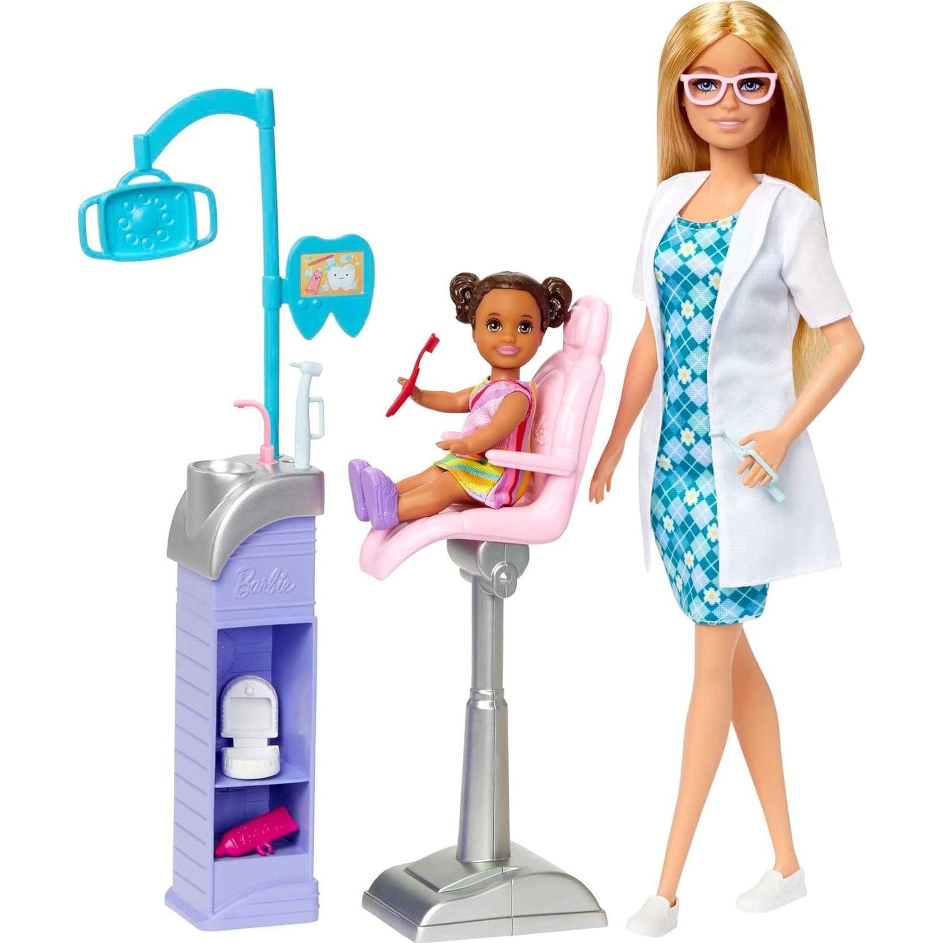 Blonde Barbie Dentist Career Doll & Dental Clinic Playset