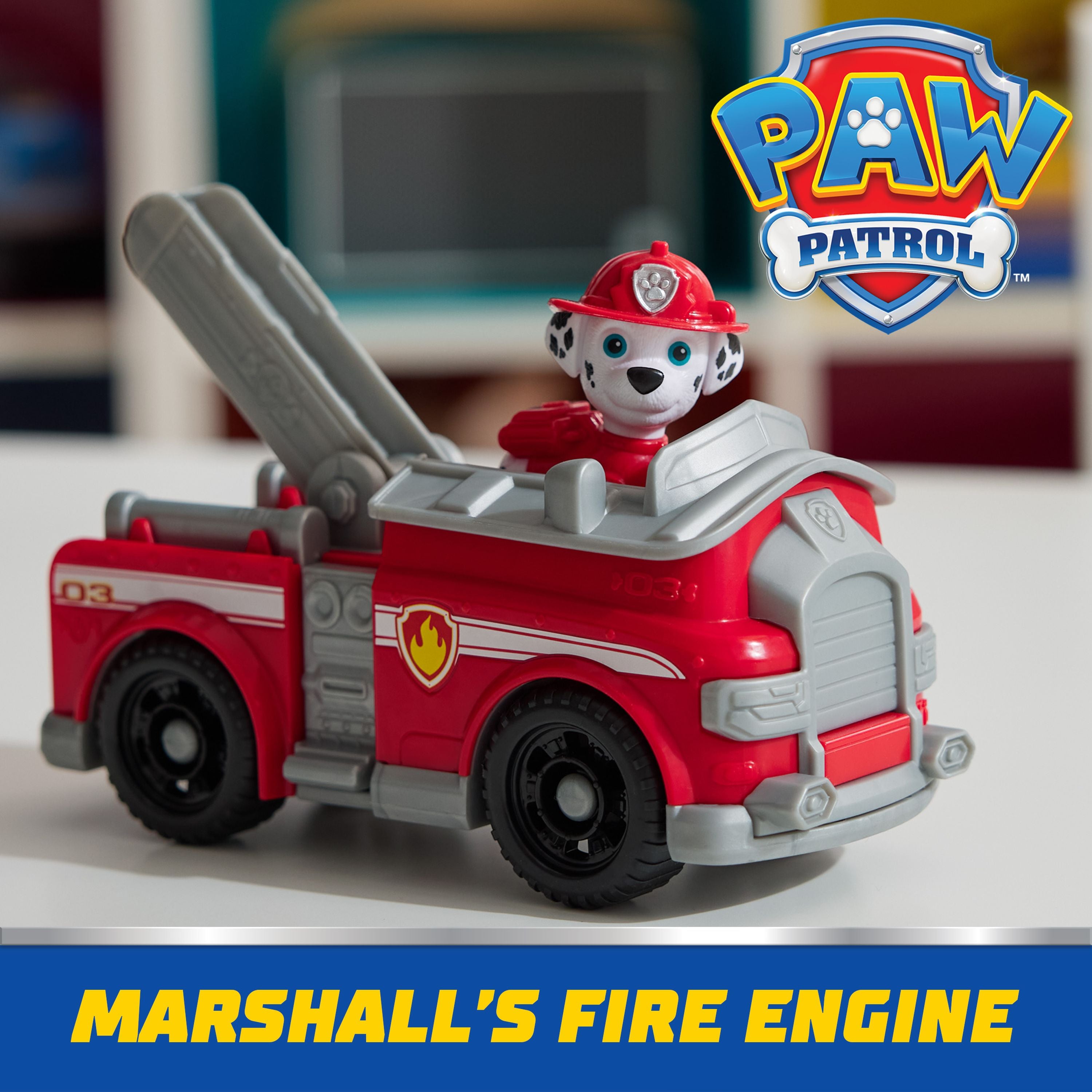 Hot Sale! PAW Patrol Marshall's Basic Rescue Firetruck Toy for Preschoolers