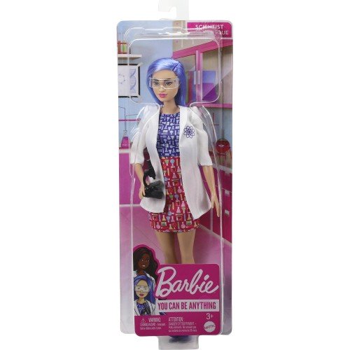 Hot Deal! Barbie Doll for Career - Colorful Blue - Haired Scientist