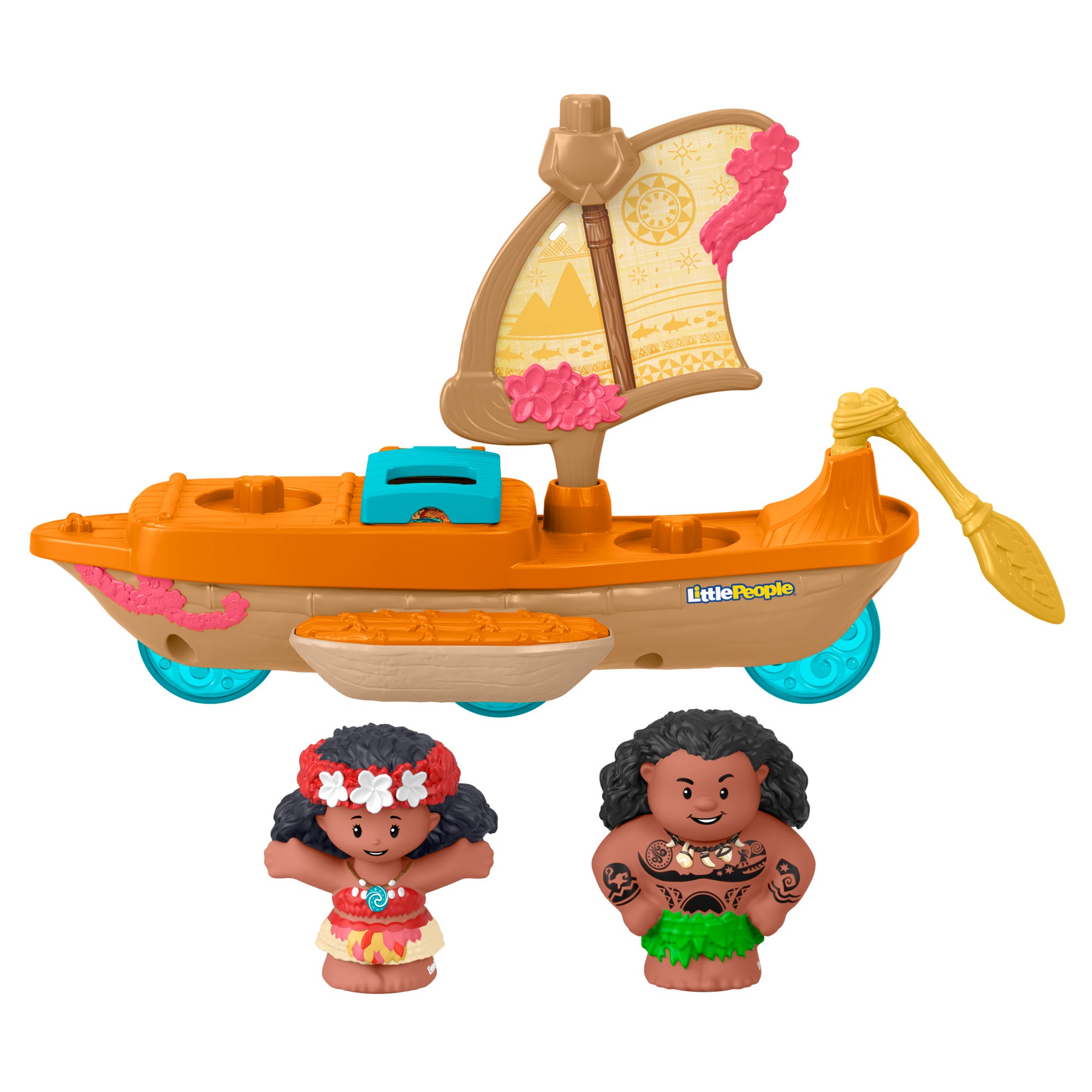 Fisher-Price Little People Disney Princess Moana Boat Set - Ideal Toy for Toddlers