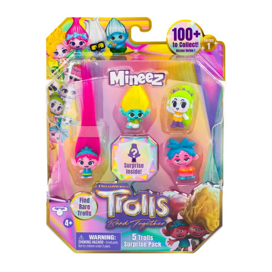 DreamWorks Trolls Band Together S1 Mineez 5-Pack Collectible Toy Figures