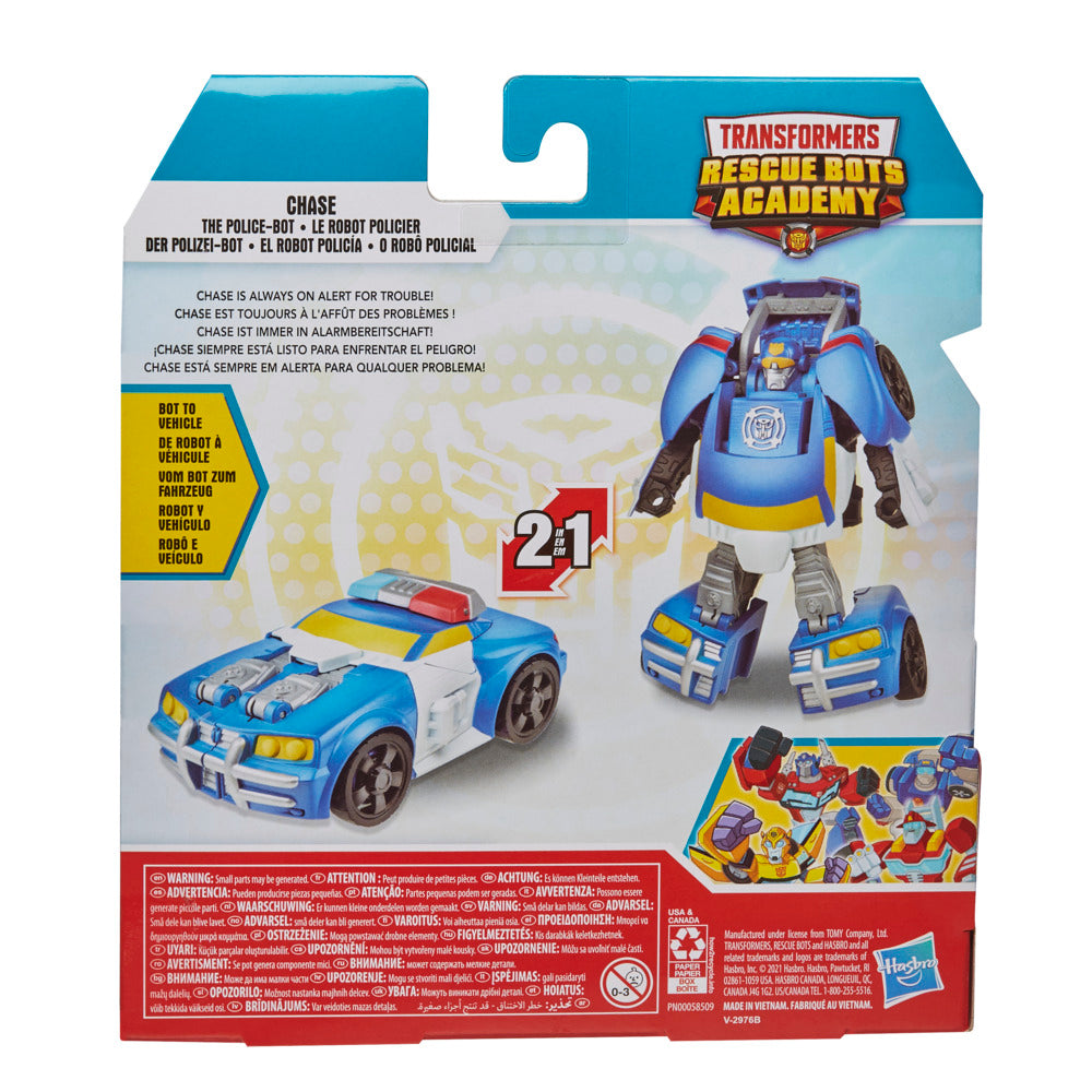 Transformers Rescue Bots Academy Classic 4.5-Inch Chase Police-Bot Action Figure