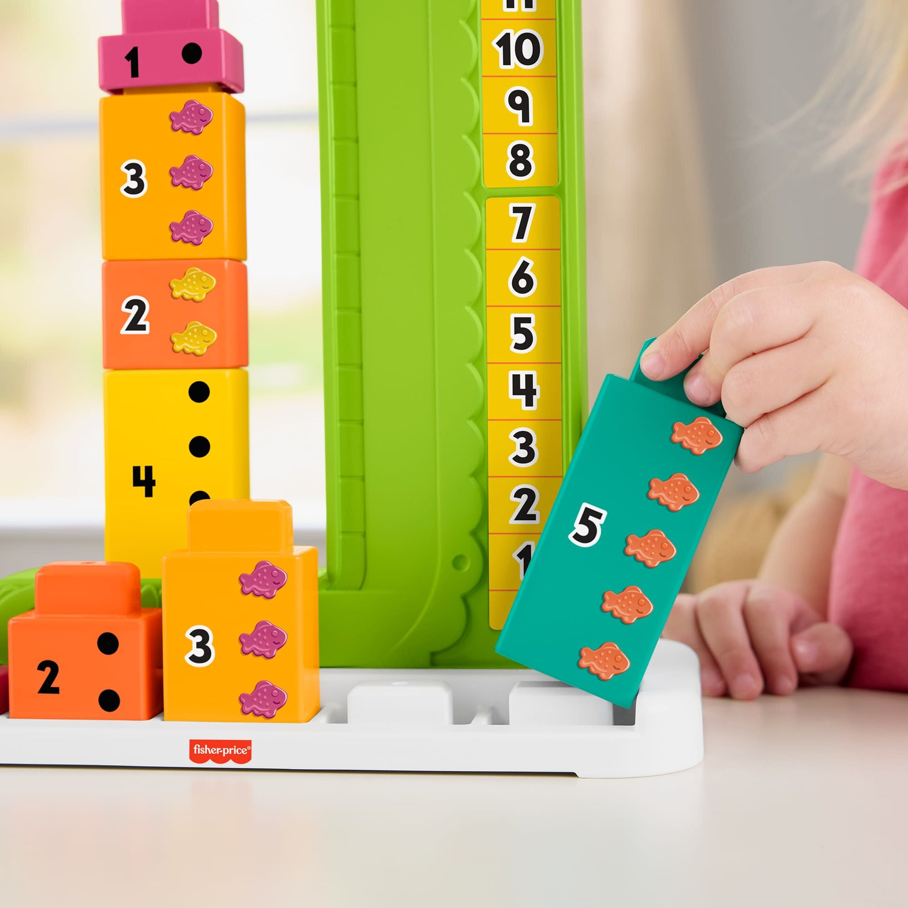 Fisher-Price Educational Adding Alligator Toy for Preschoolers