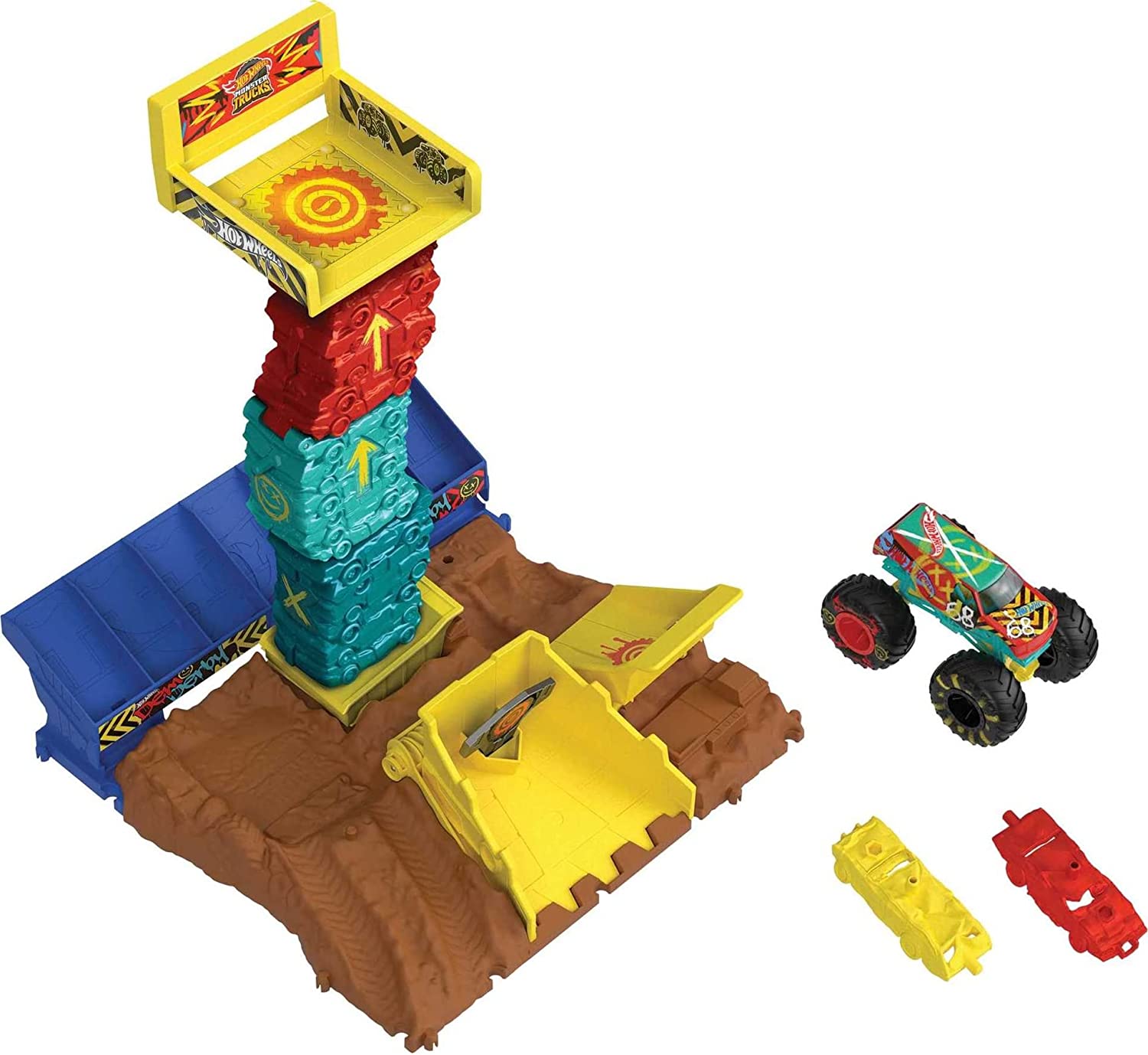 Hot Wheels Monster Truck Arena Smashers: Car Jump Challenge Playset - Epic Fun!