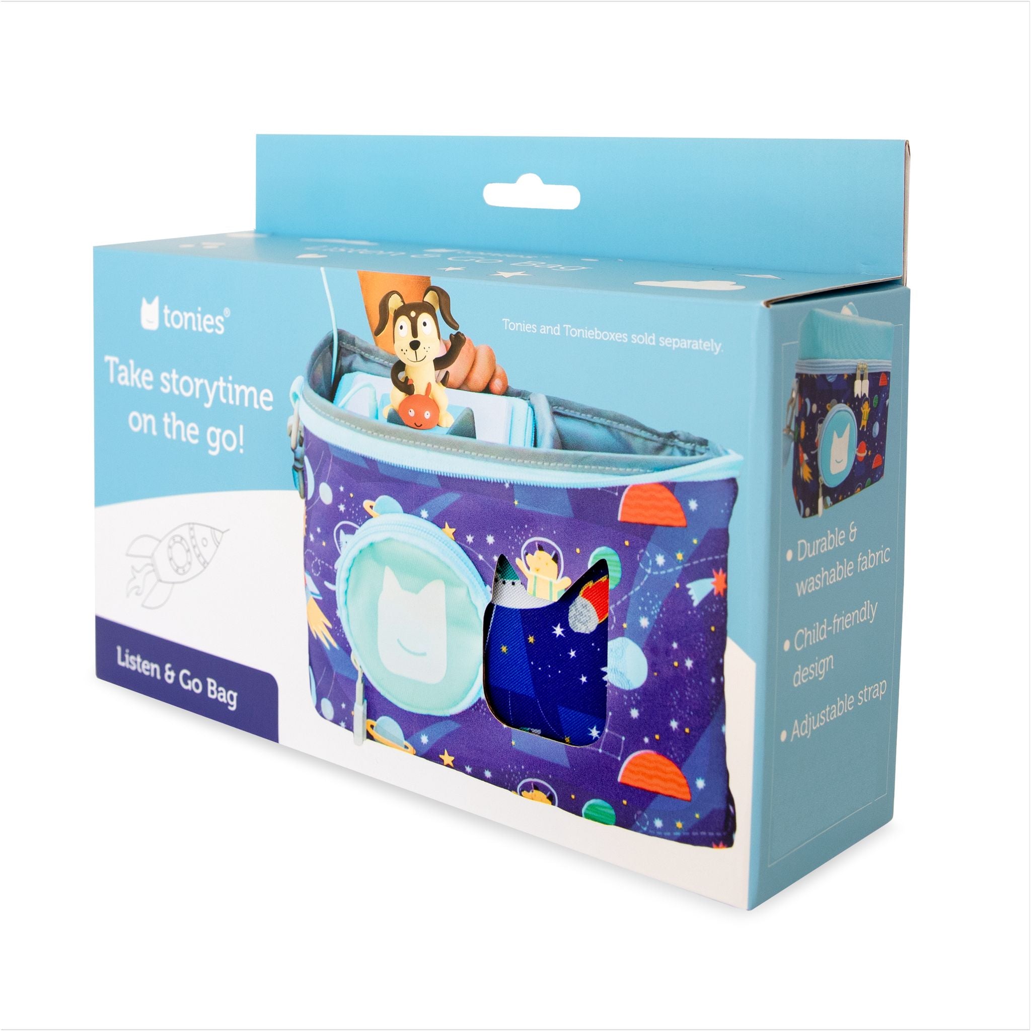 Tonies Blue Listen & Go Bag - Ideal for On-the-Go Listening