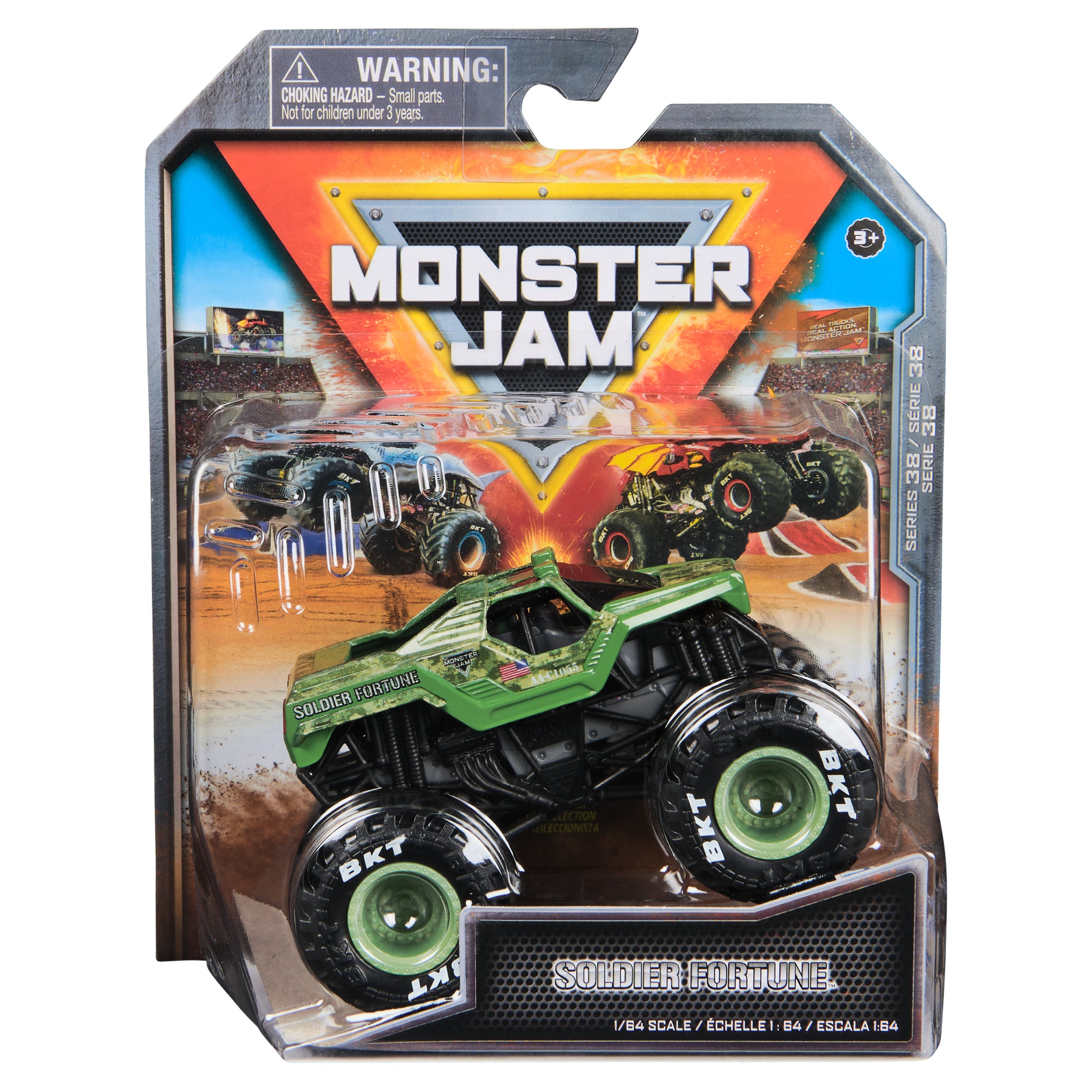 Hot Deal! 1:64 Scale Die - Cast Monster Jam Monster Truck Series 38 Soldier Fortune for Collection