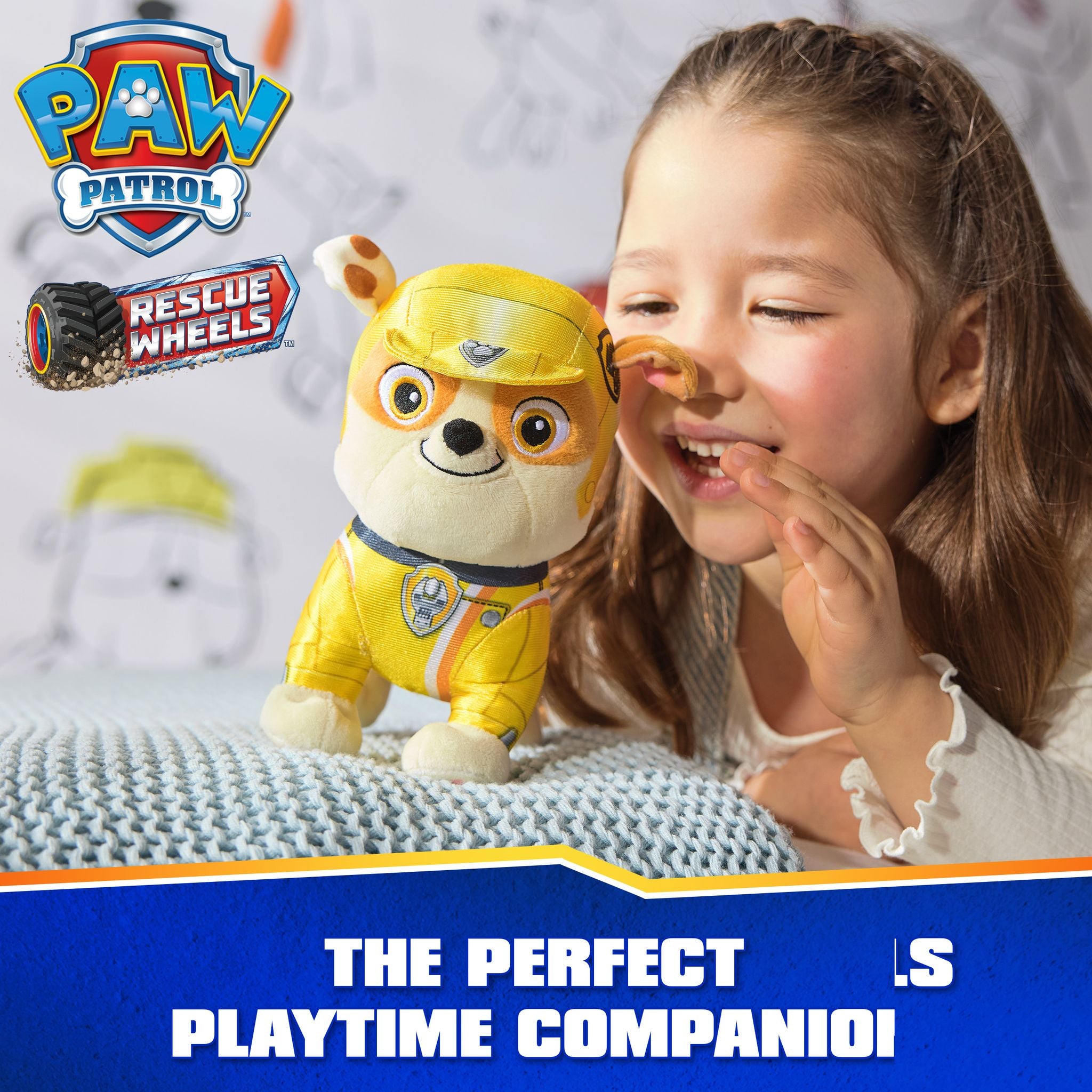 8-Inch PAW Patrol Rubble Rescue Wheels Plush Toy for Endless Adventures