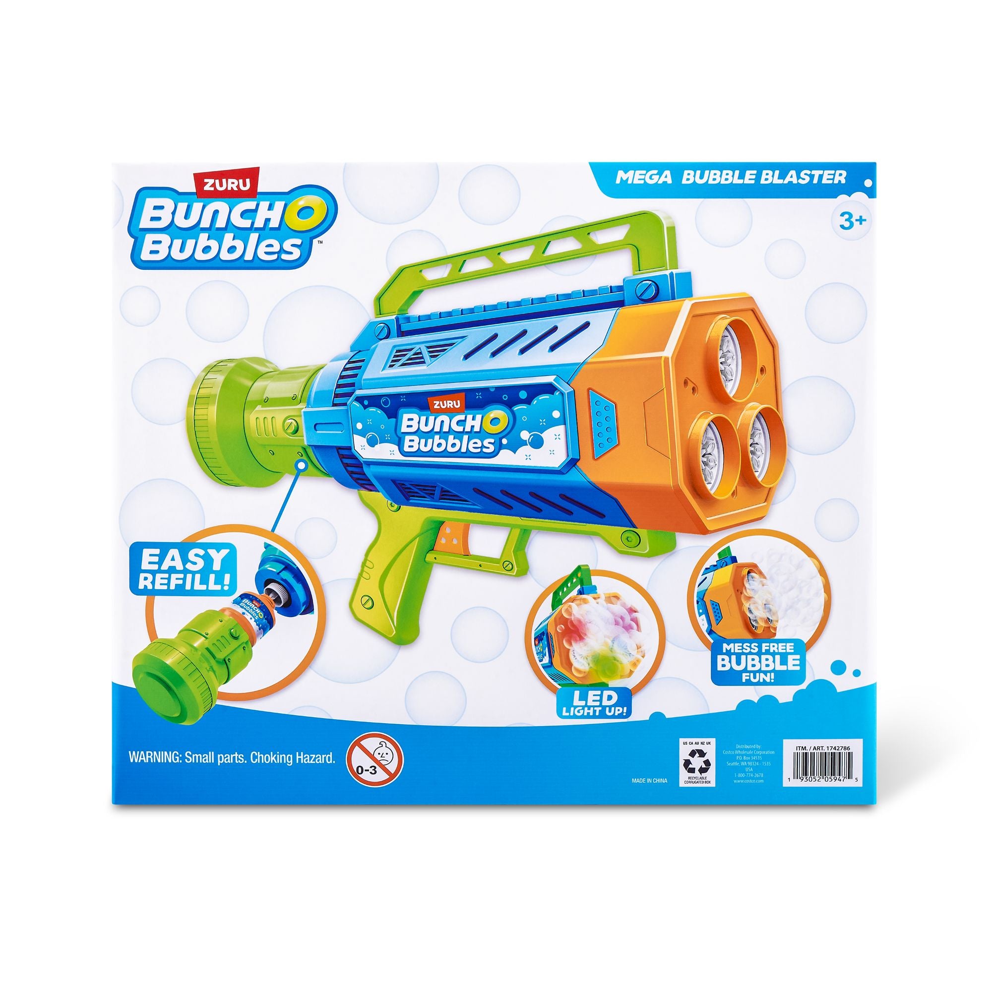 ZURU Bunch O Bubbles High - Powered LED Rechargeable Mega Bubble Blaster