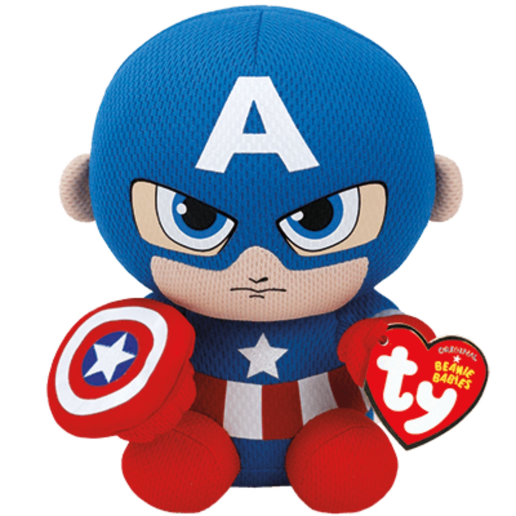 Limited Offer! Ty Marvel Captain America Regular Plush Toy - 8 Inches