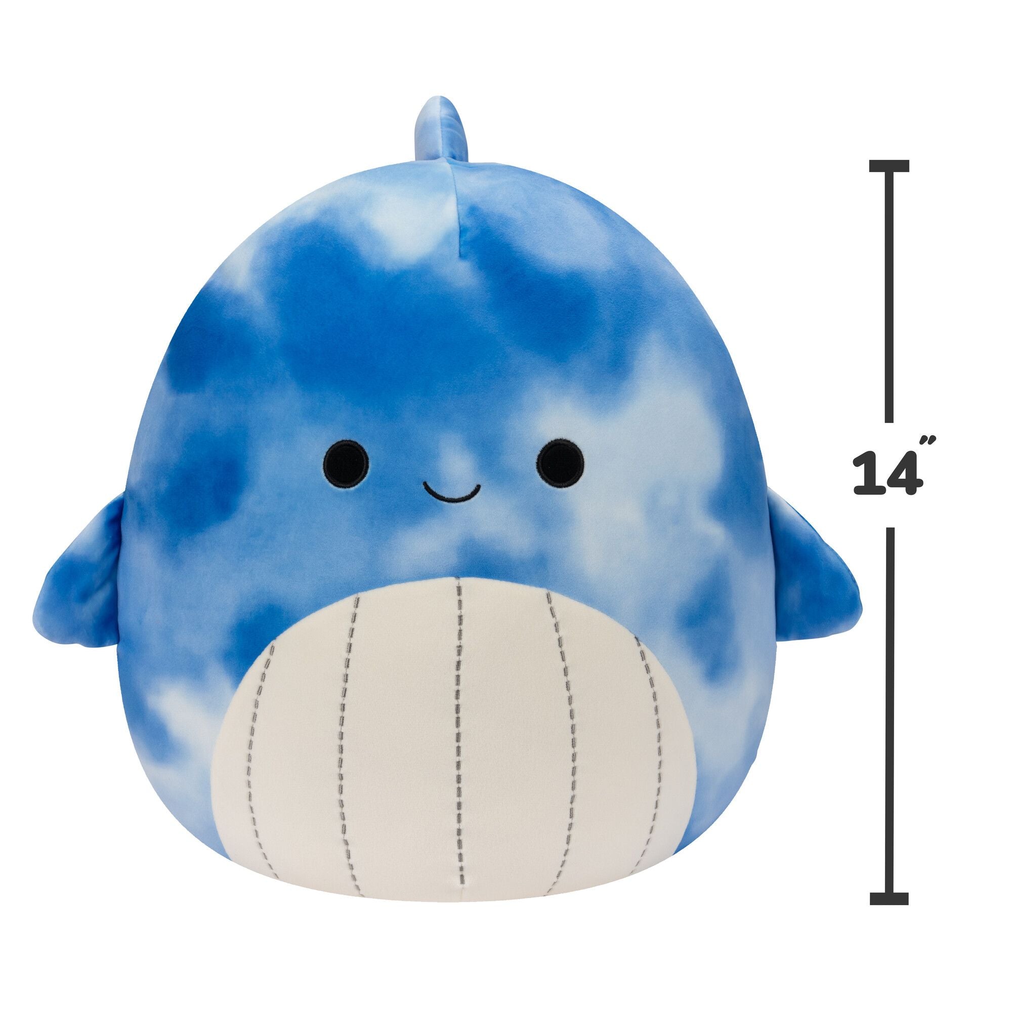 14-Inch Tie-Dye Blue Whale Squishmallows - Samir S16, Hot Plush Toy!